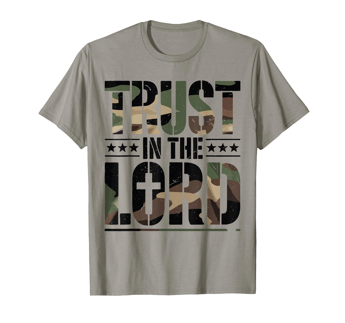 Camo Trust in The Lord Jesus Christ Christian Proverbs 3 5 T-Shirt