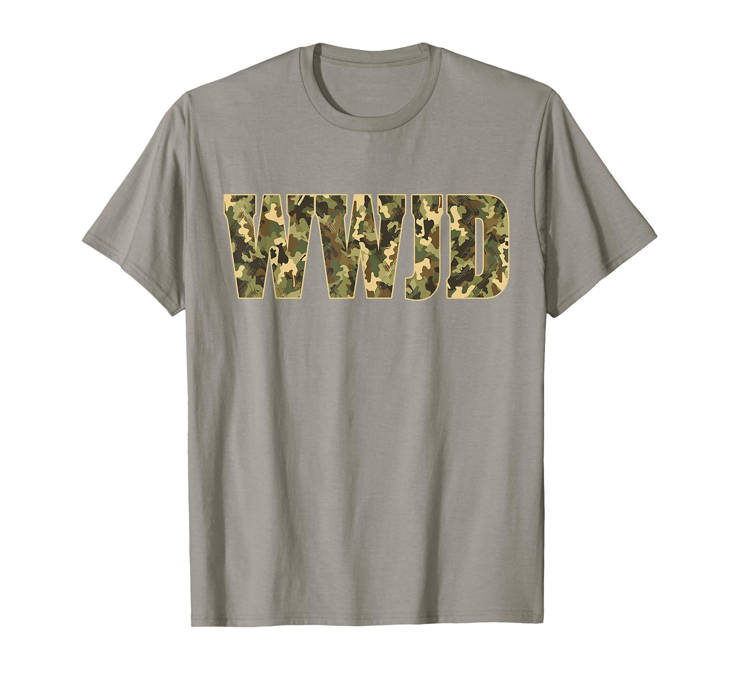 WWJD What Would Jesus Do Camo Christian Bible Faith T-Shirt