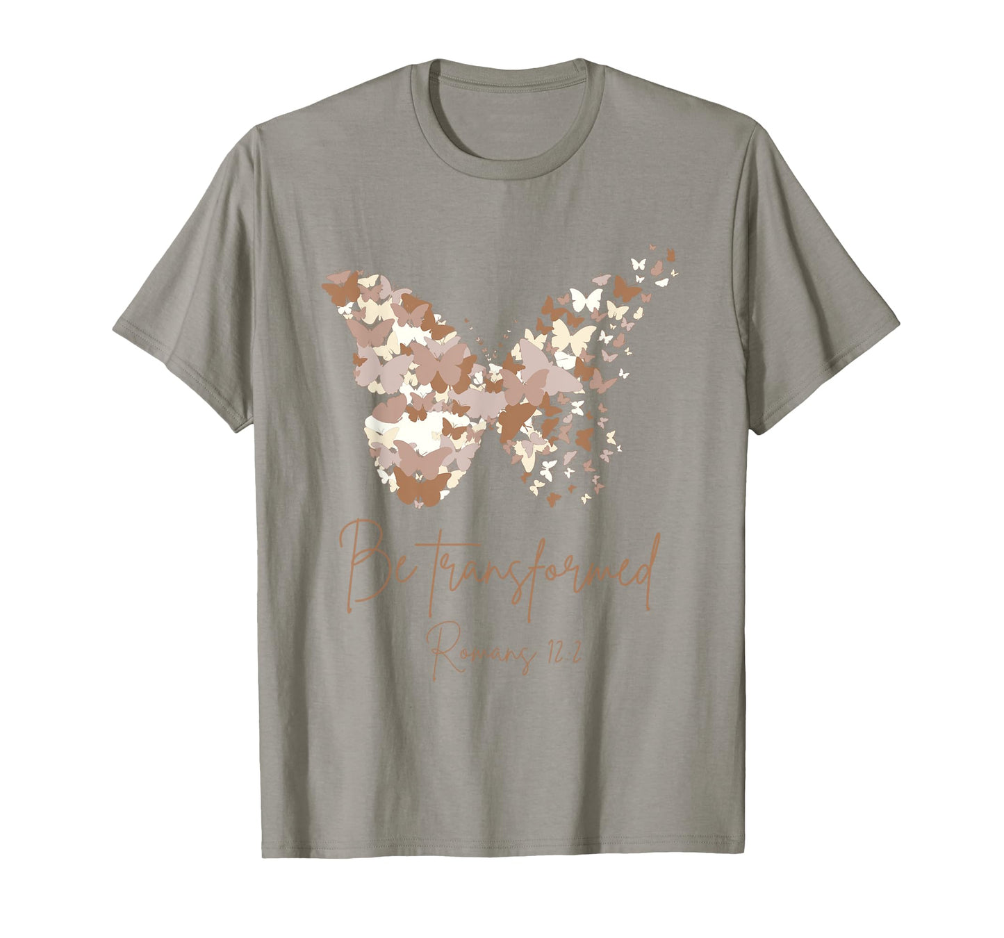 Be Transformed Romans 12:2 Butterfly Christian Bible Cute T-Shirt