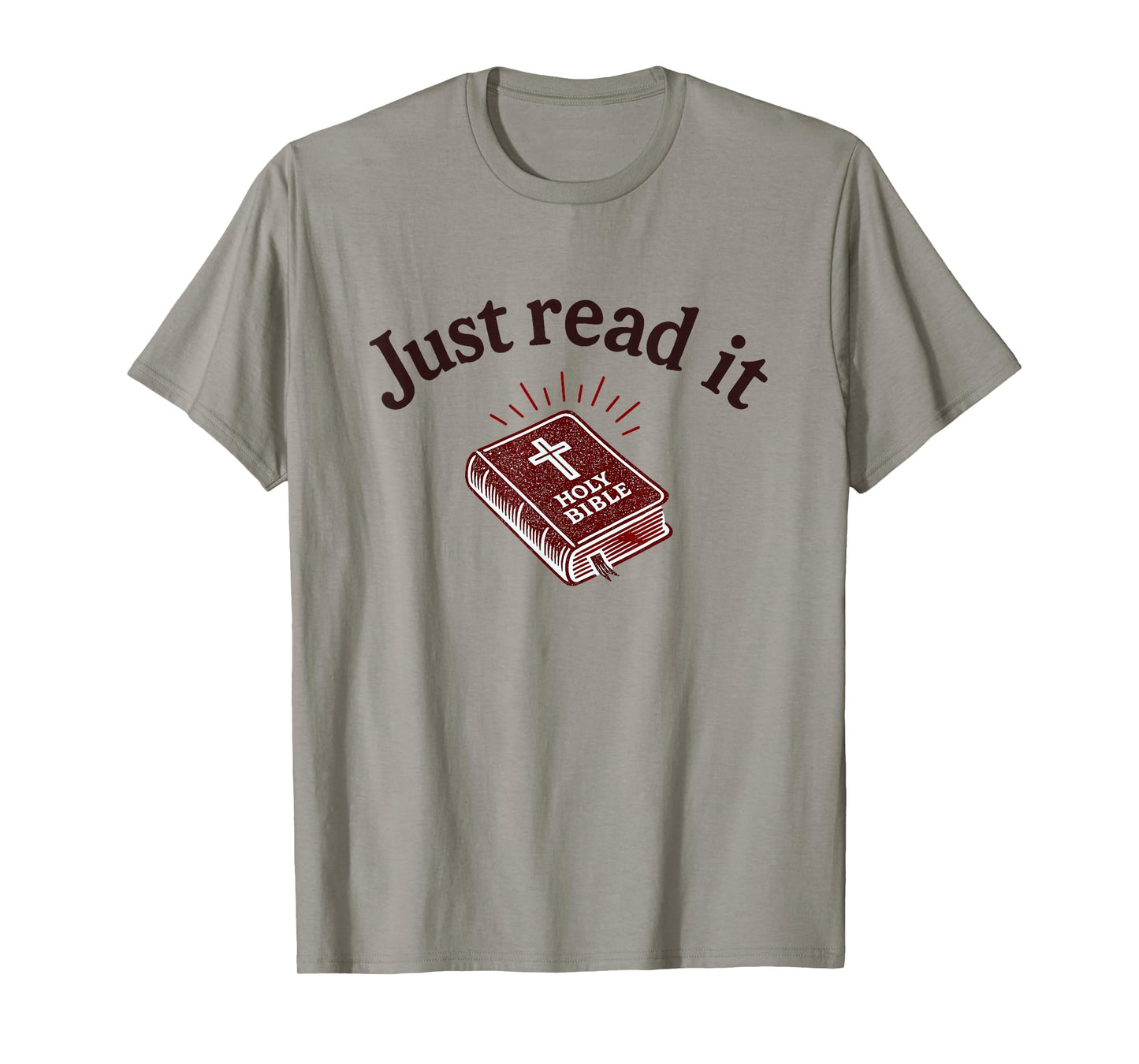 Just Read It - Bible Cartoon Cross | Christian Religious T-Shirt