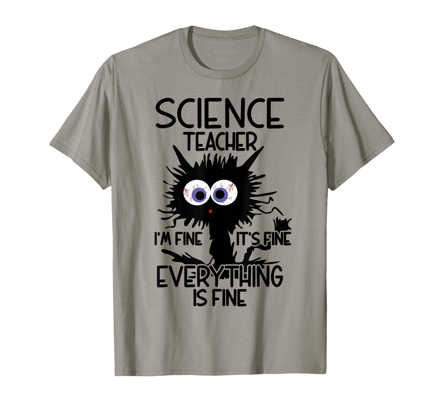 Science Teacher Appreciation Merch Unisex-Adults, Unisex-Youth Grey Classic Fit Modern Science Theme Cartoon T-Shirt