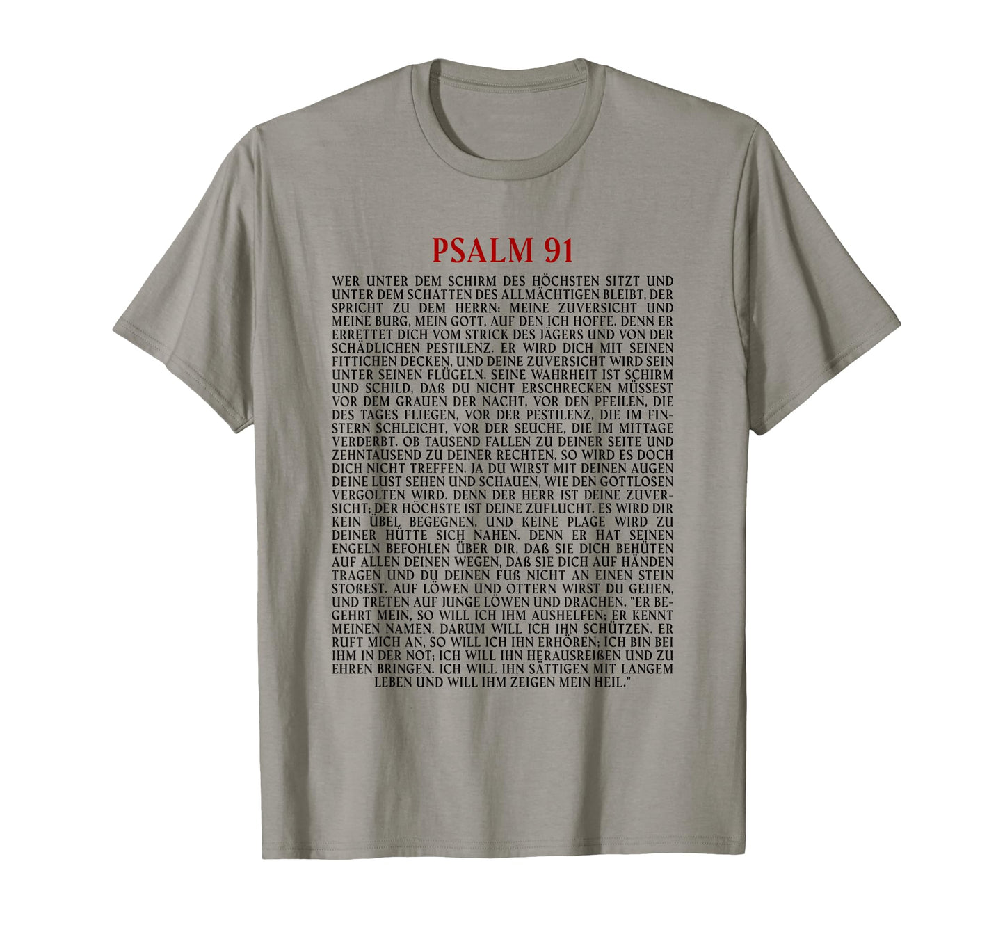 Psalms 91 Bible Verse Protection Safety Blessing (GERMAN) T-Shirt