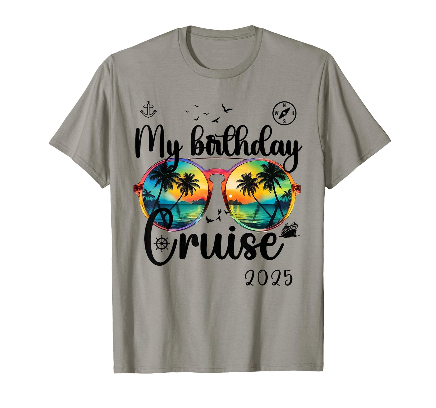 My Birthday Cruise 2025 Party Cruise Birthday Vacation T-Shirt