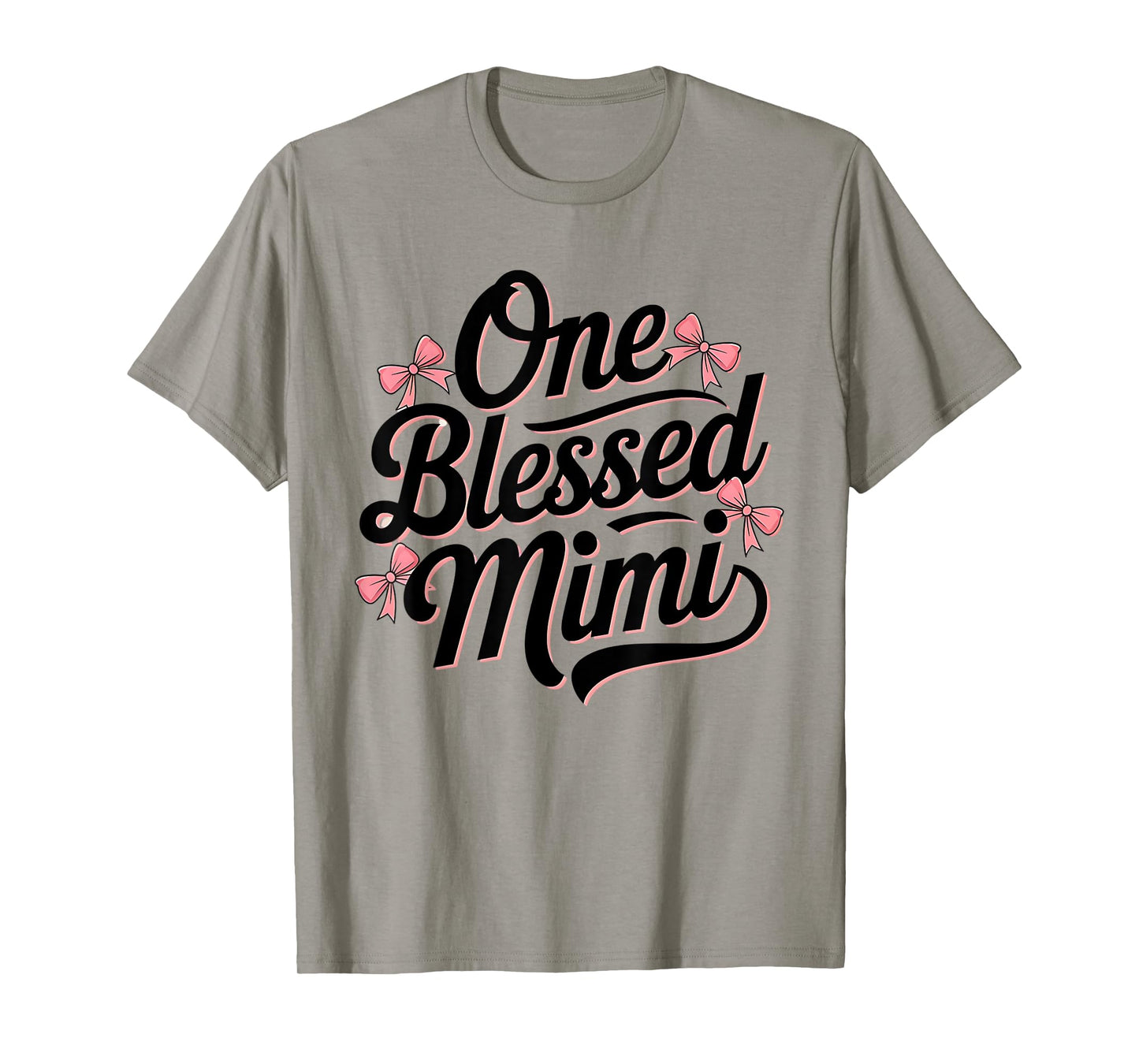 Popular Pink One Blessed Mimi Christian Grandmother Bow T-Shirt