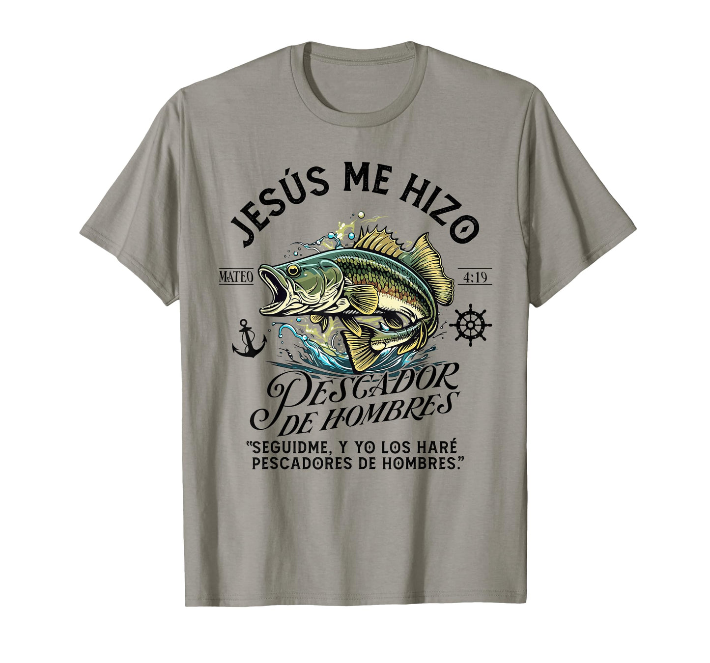 Pescador de Hombres, Mateo 4:19, Arte Bíblico Jesús Me Hizo T-Shirt