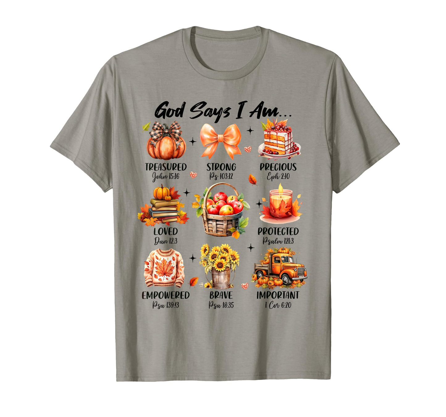 Retro God Says I Am Christian Faith Jesus Fall Thanksgiving T-Shirt