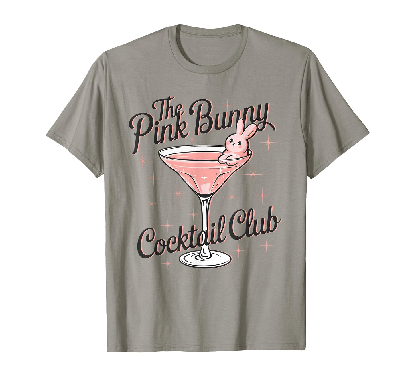 Pink Martini Easter Bunny Cocktail Social Club Happy Easter T-Shirt