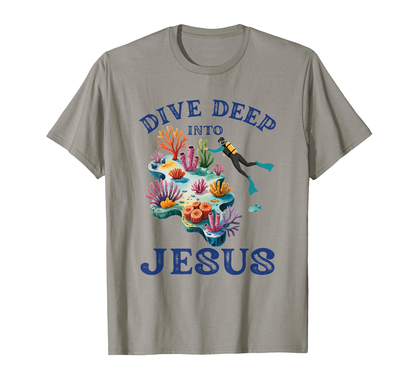 Dive Deep Into Jesus Vbs Christian Scuba Diving Underwater T-Shirt