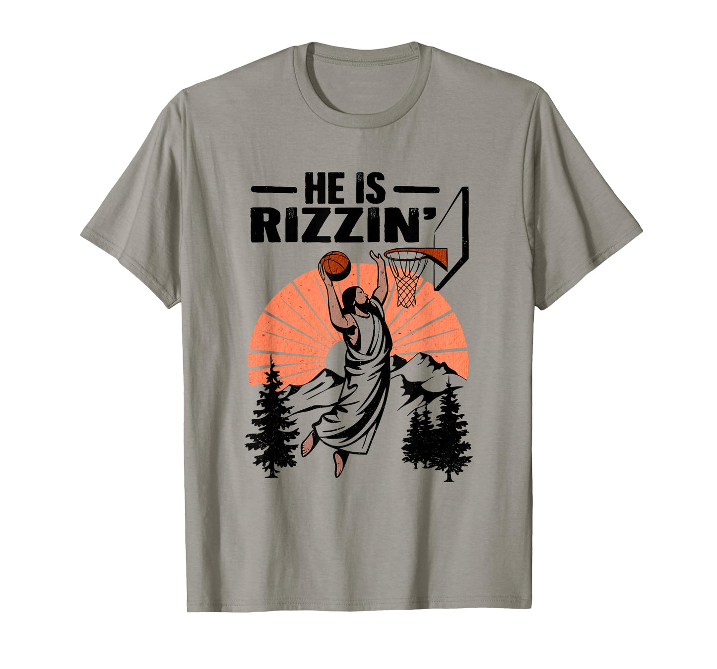 He is Rizzin Jesus Playing Football Game Day Sports Rizz T-Shirt