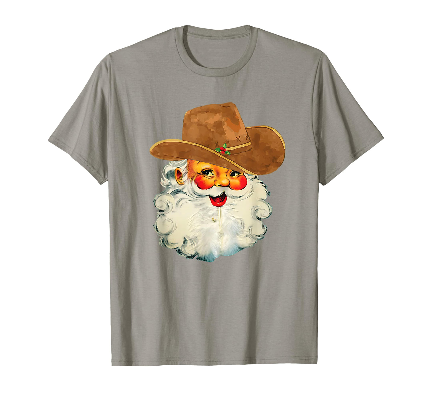 Santa Cowboy Western Christmas Xmas Holiday Pajamas T-Shirt