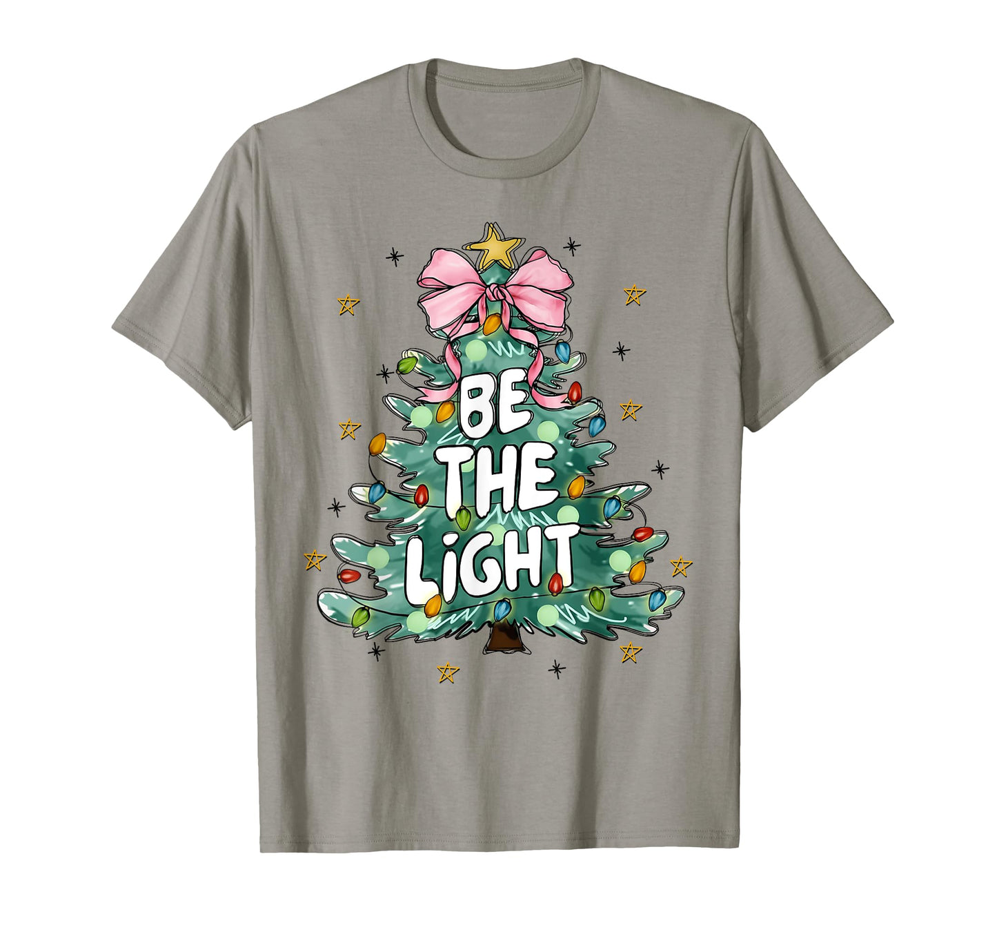Christian Be The Light Christmas Tree Bible Verse Christians T-Shirt