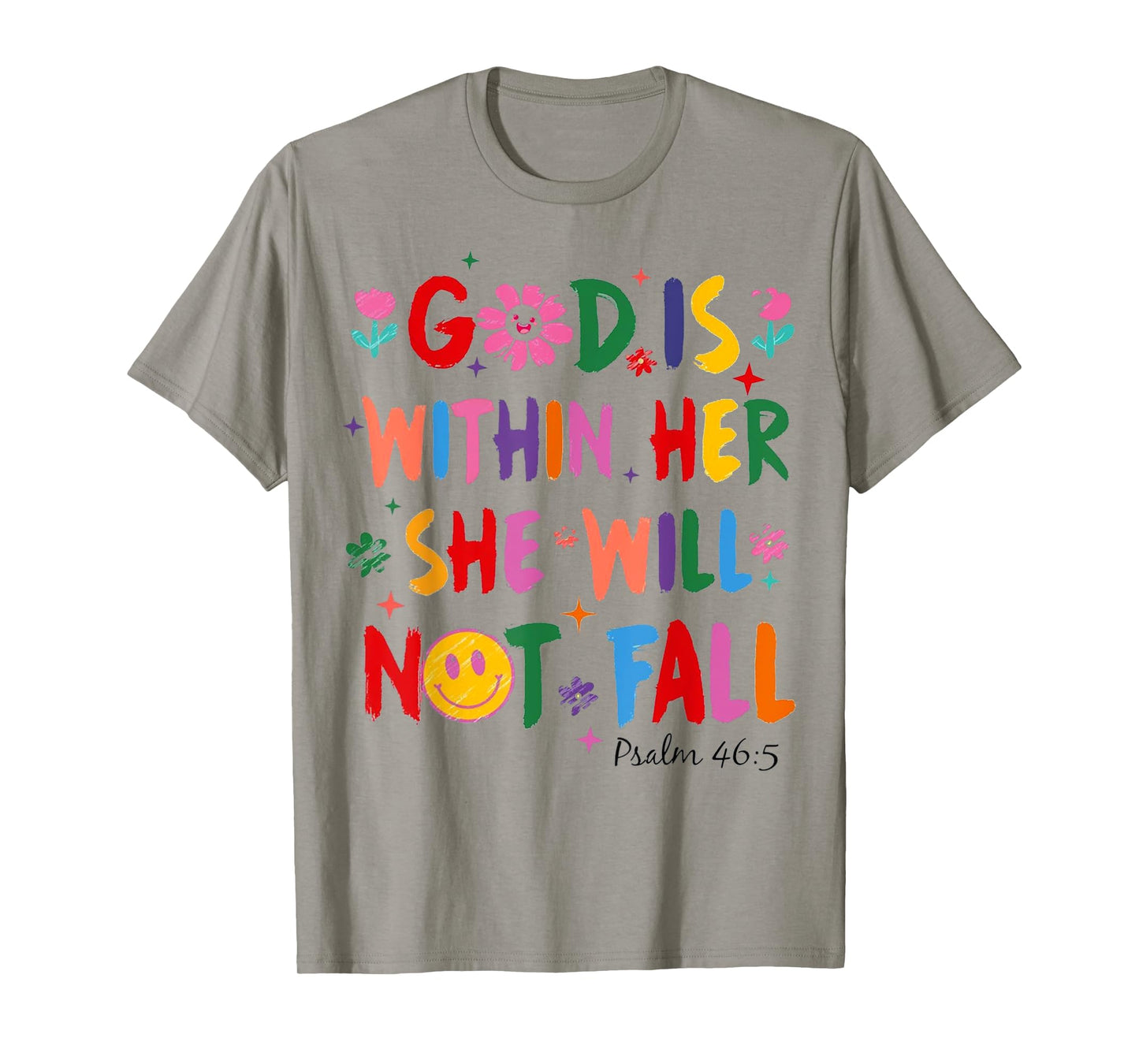 God Is Within Her She Will Not Fall Coquette Christian Bible T-Shirt