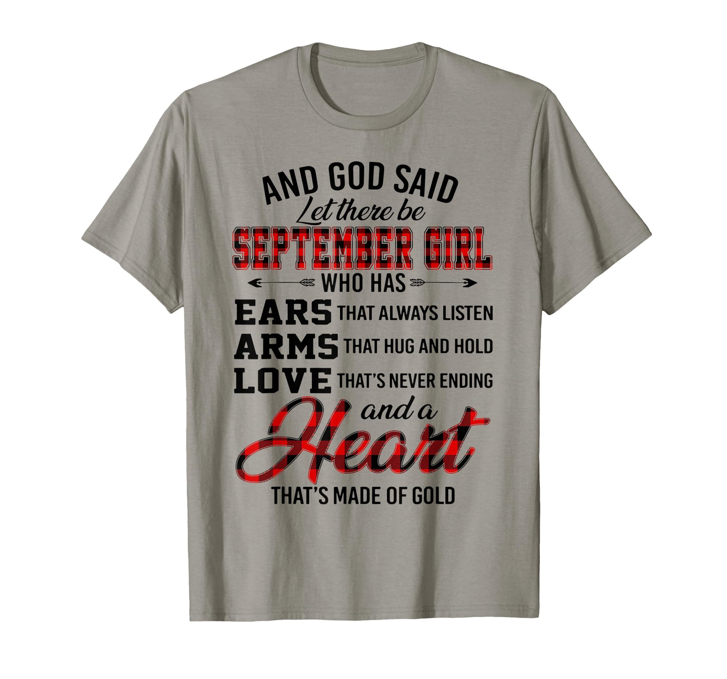 And God Said Let There Be September Girl Who Has Ears Arms T-Shirt