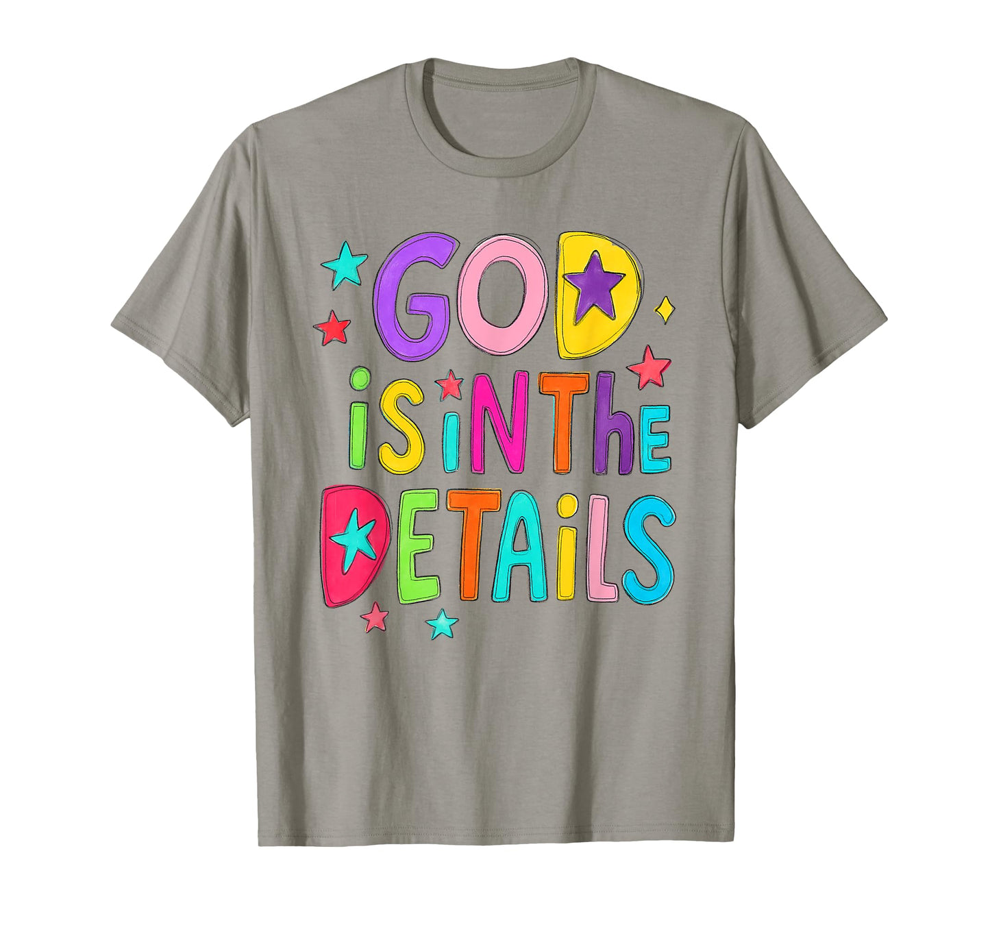 Christian Bible Verse Jesus Religious Faith God Is In Detail T-Shirt