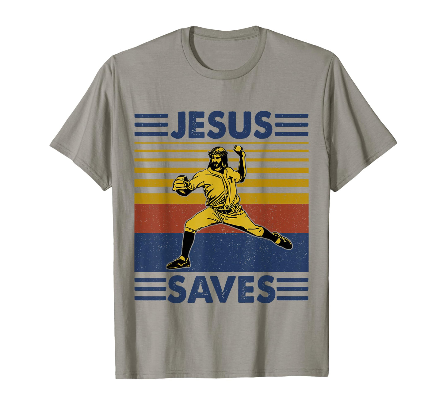 Jesus Save Funny Jesus Playing Baseball T-Shirt