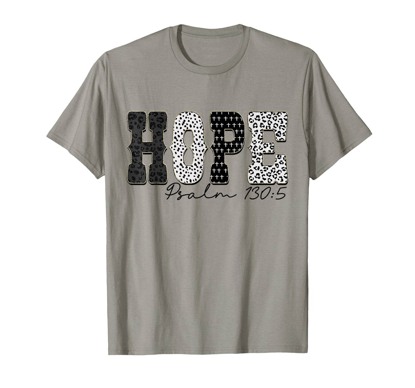 Leopard Hope Christian Bible Verse Jesus Religious Faith T-Shirt