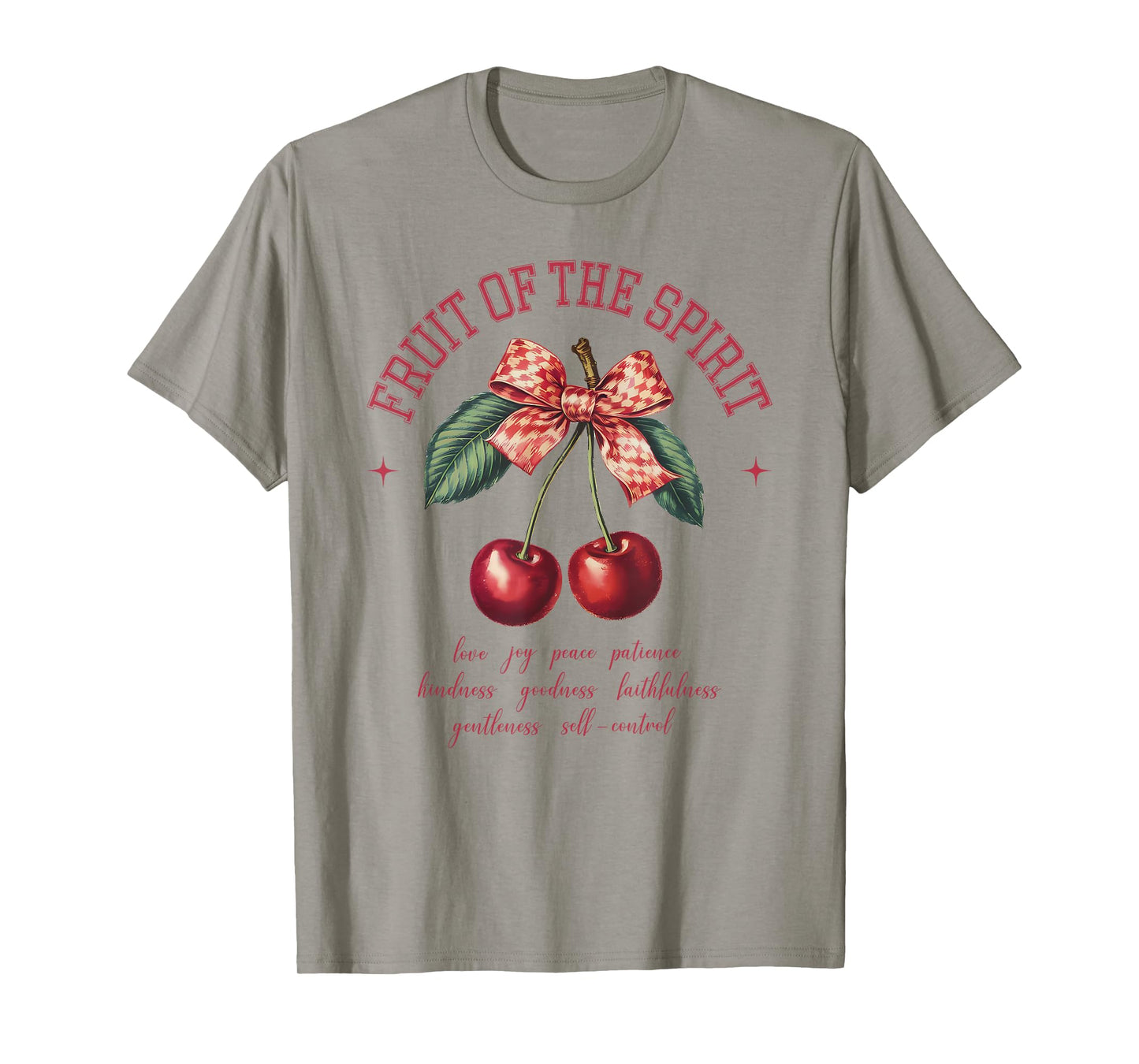 Fruit Of The Spirit Chrisitan Vintage Bible Verse Cherries T-Shirt