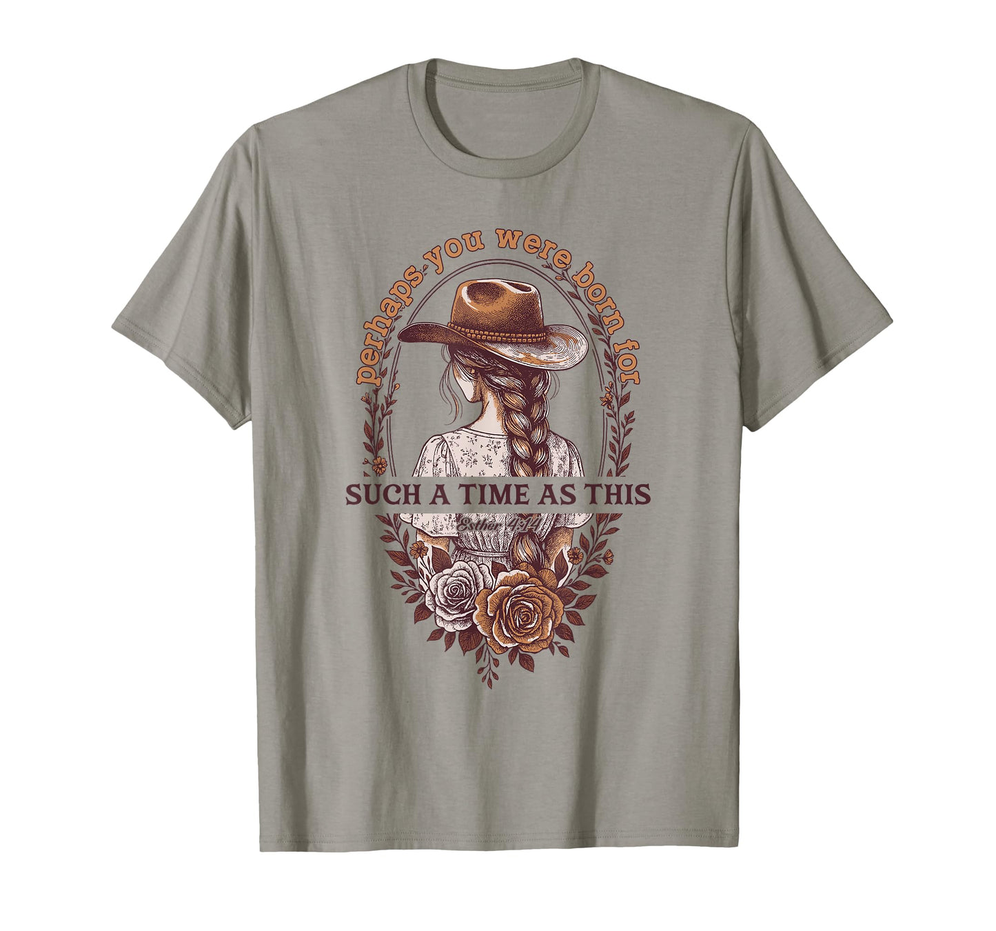 Vintage Such A Time As This Christian Cowgirl Western Bible T-Shirt