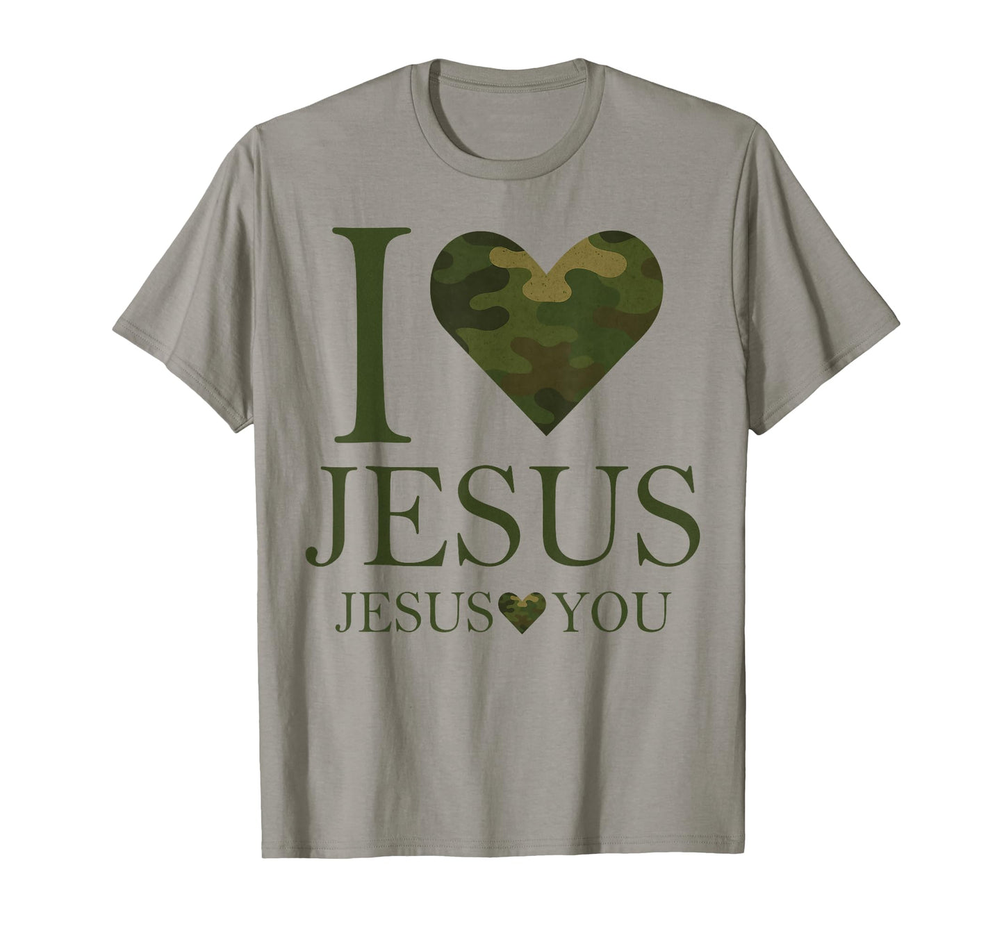 Jesus I Love Jesus Jesus Love You Camo Christian Cross God T-Shirt