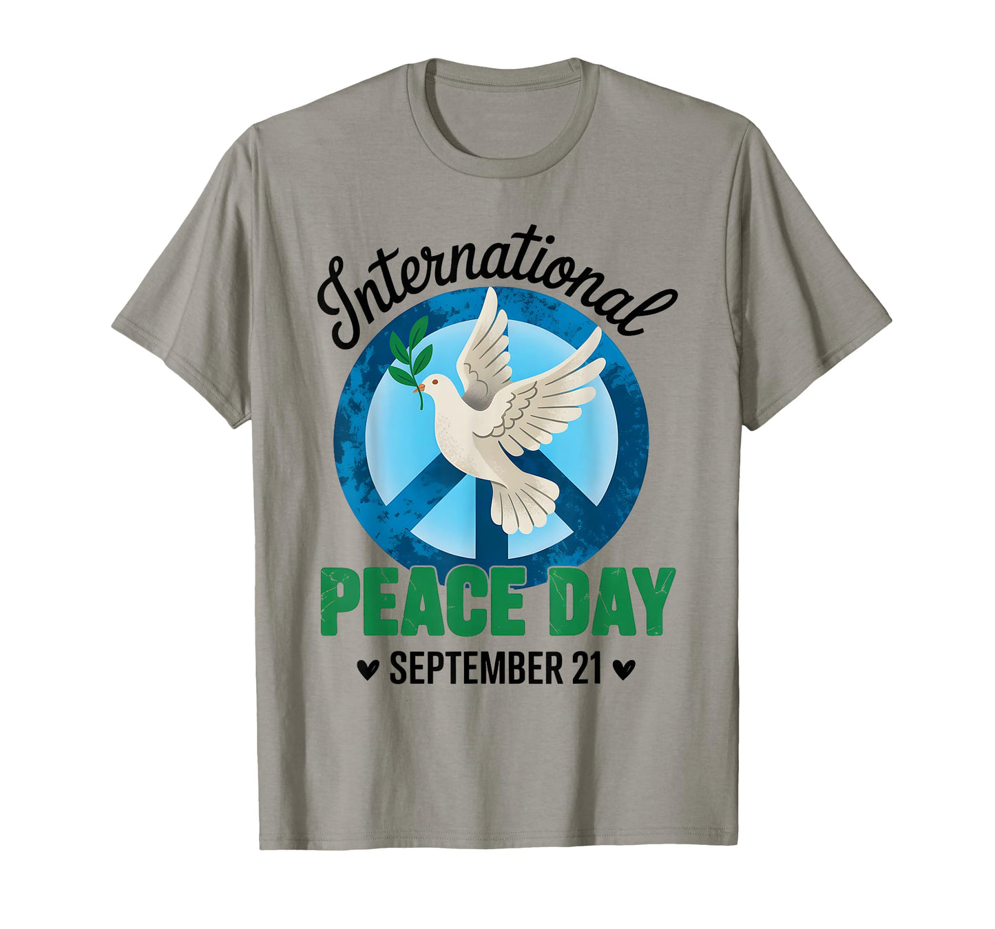 Groovy International Peace Day World Day of Peace Peace Bird T-Shirt