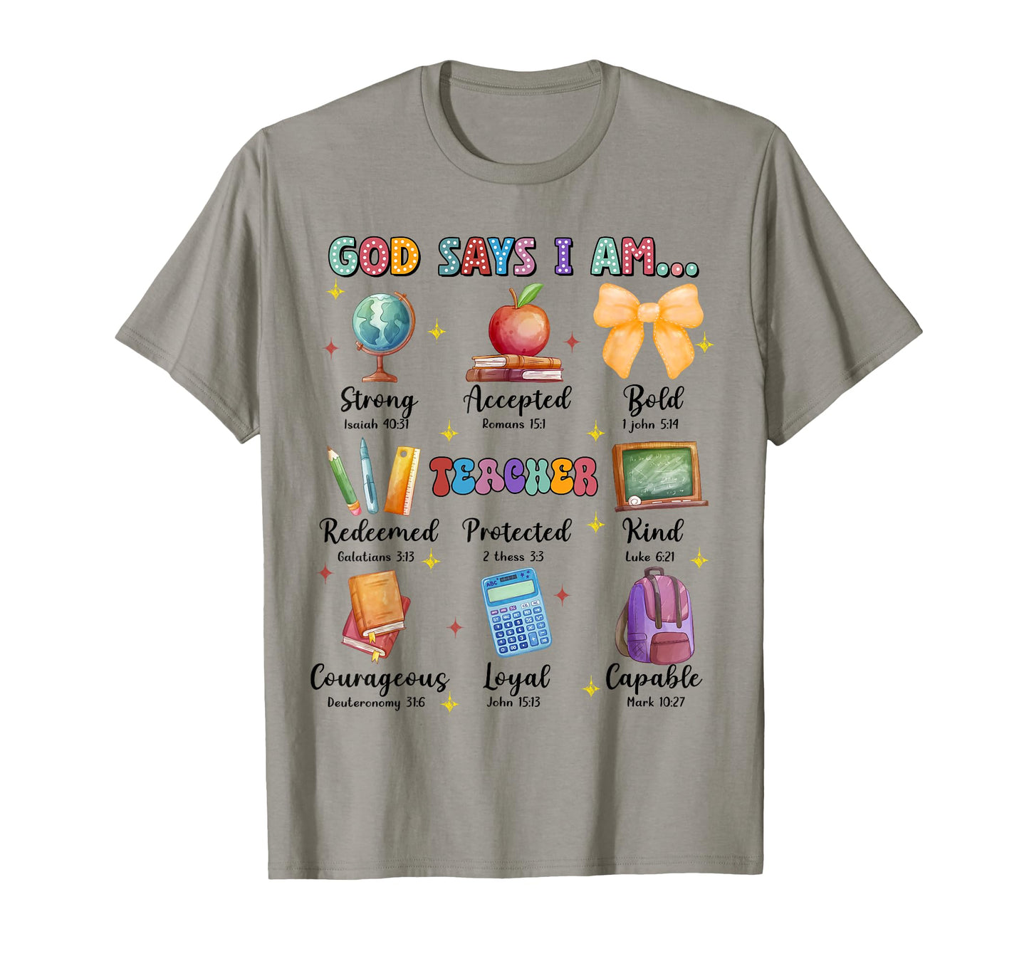 God Says I Am Teacher, Teacher Bible Verse, Back To School T-Shirt