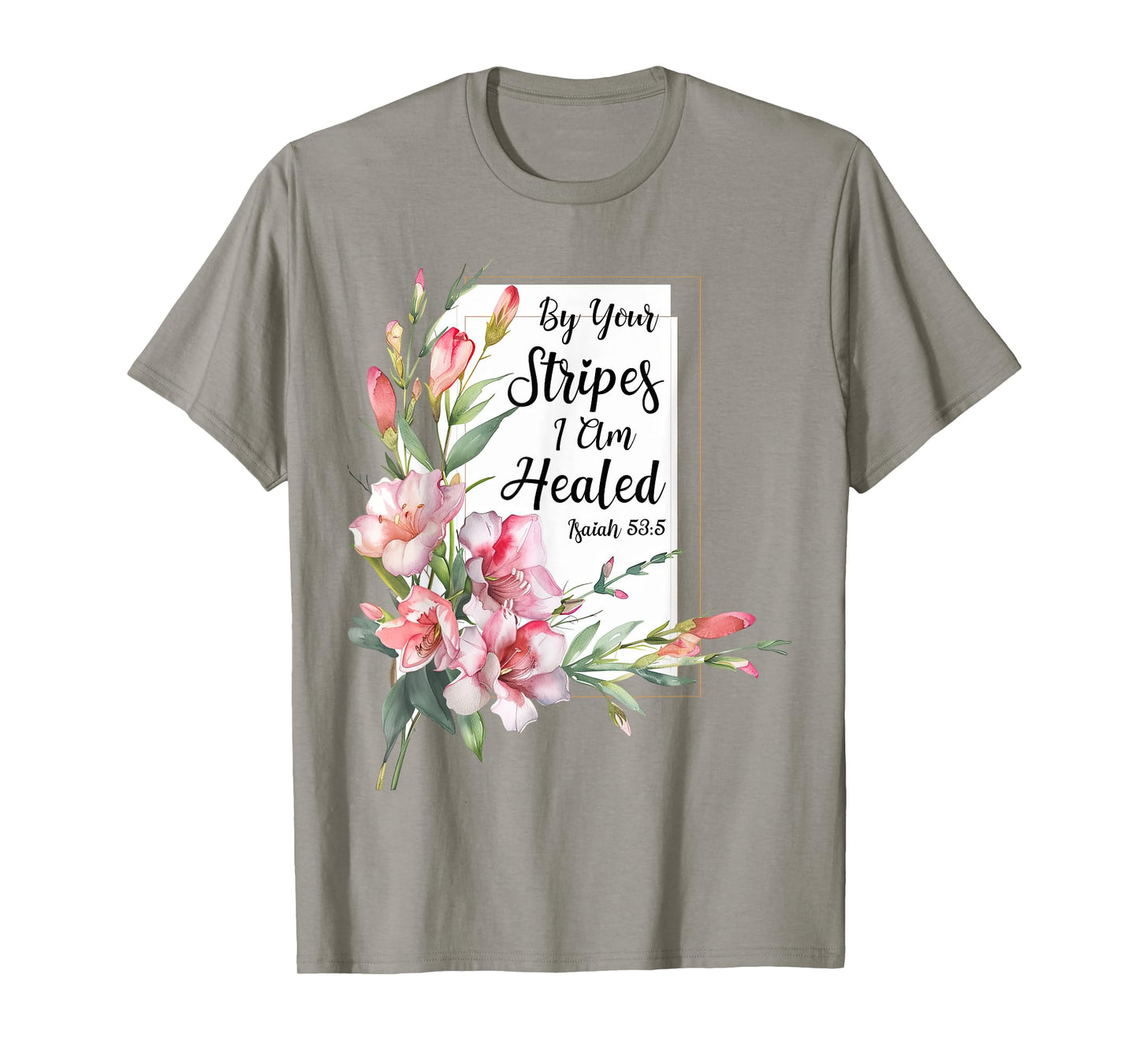 Freesia Flower Bible Verse Watercolor Floral Christian T-Shirt