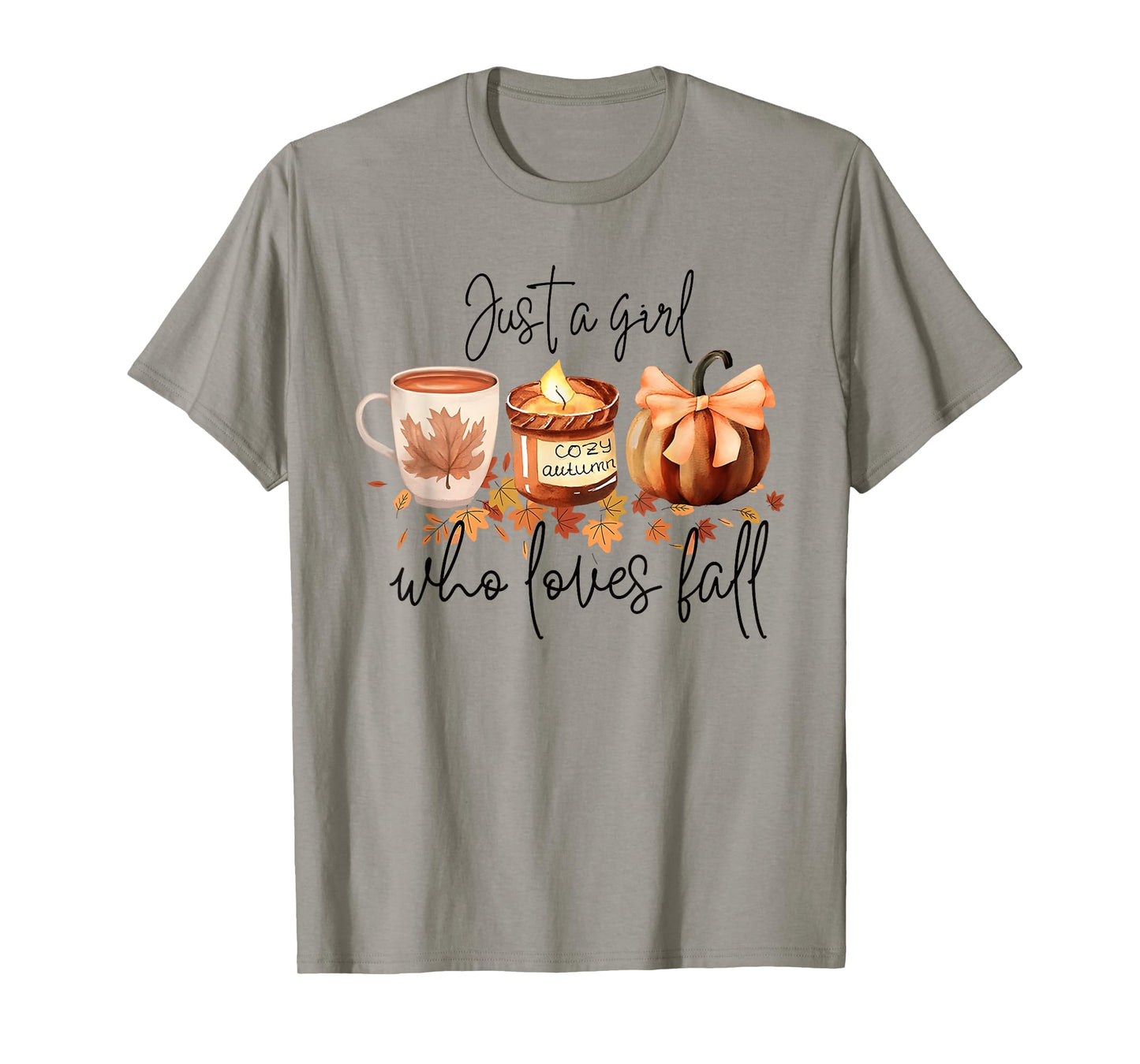 Just A Girl Who Loves Fall Pumpkin Cozy Autumn T-Shirt