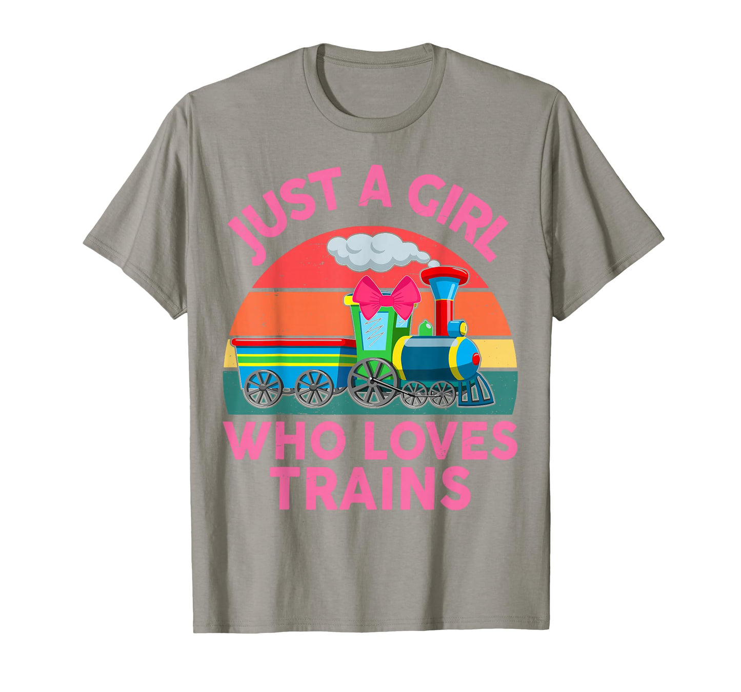 Just Girl Loves Trains-Shirt Toddler Train Gift Toddler T-Shirt