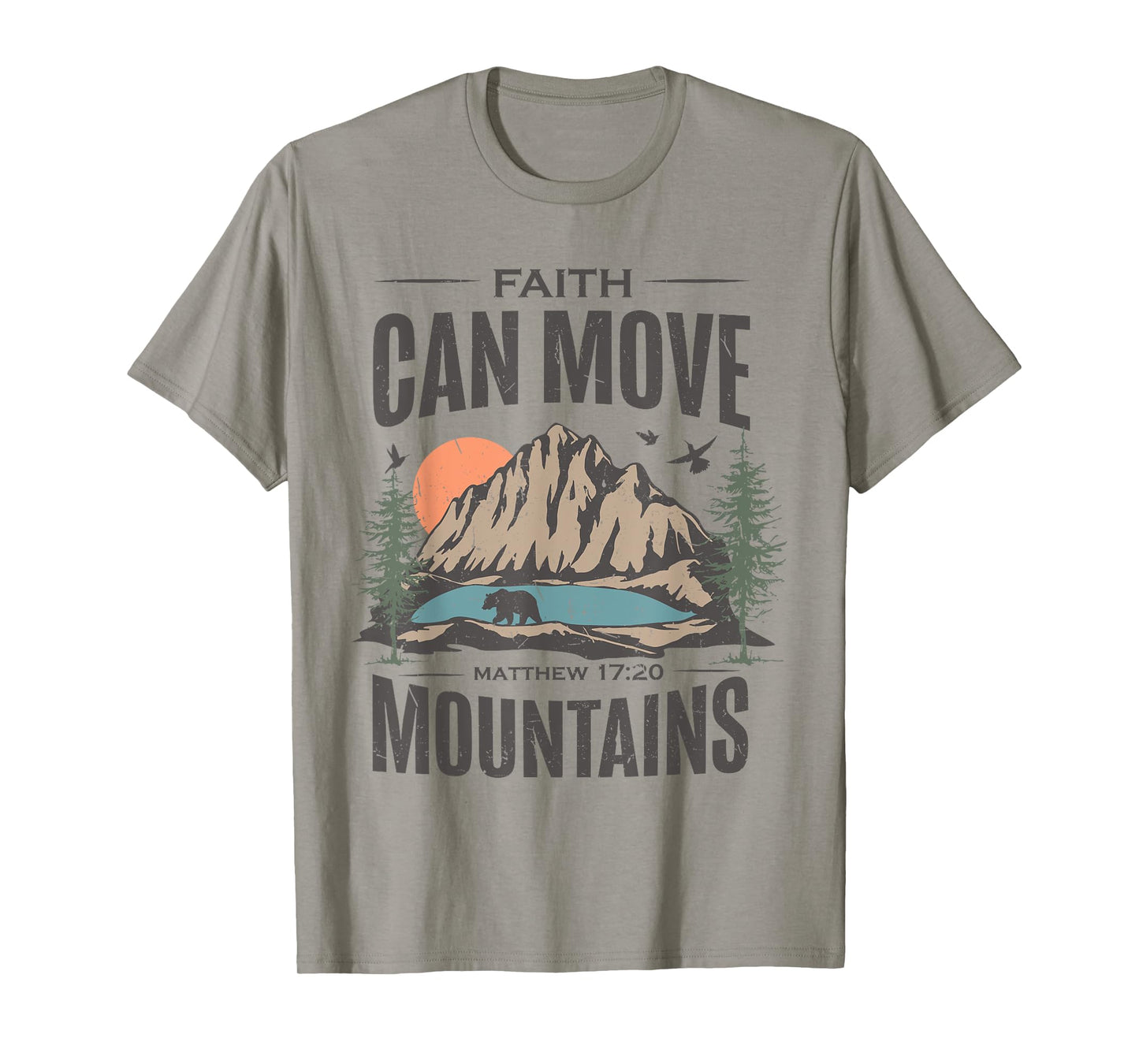 Christian Jesus Tee Bible Verse Faith Can Move Mountains T-Shirt