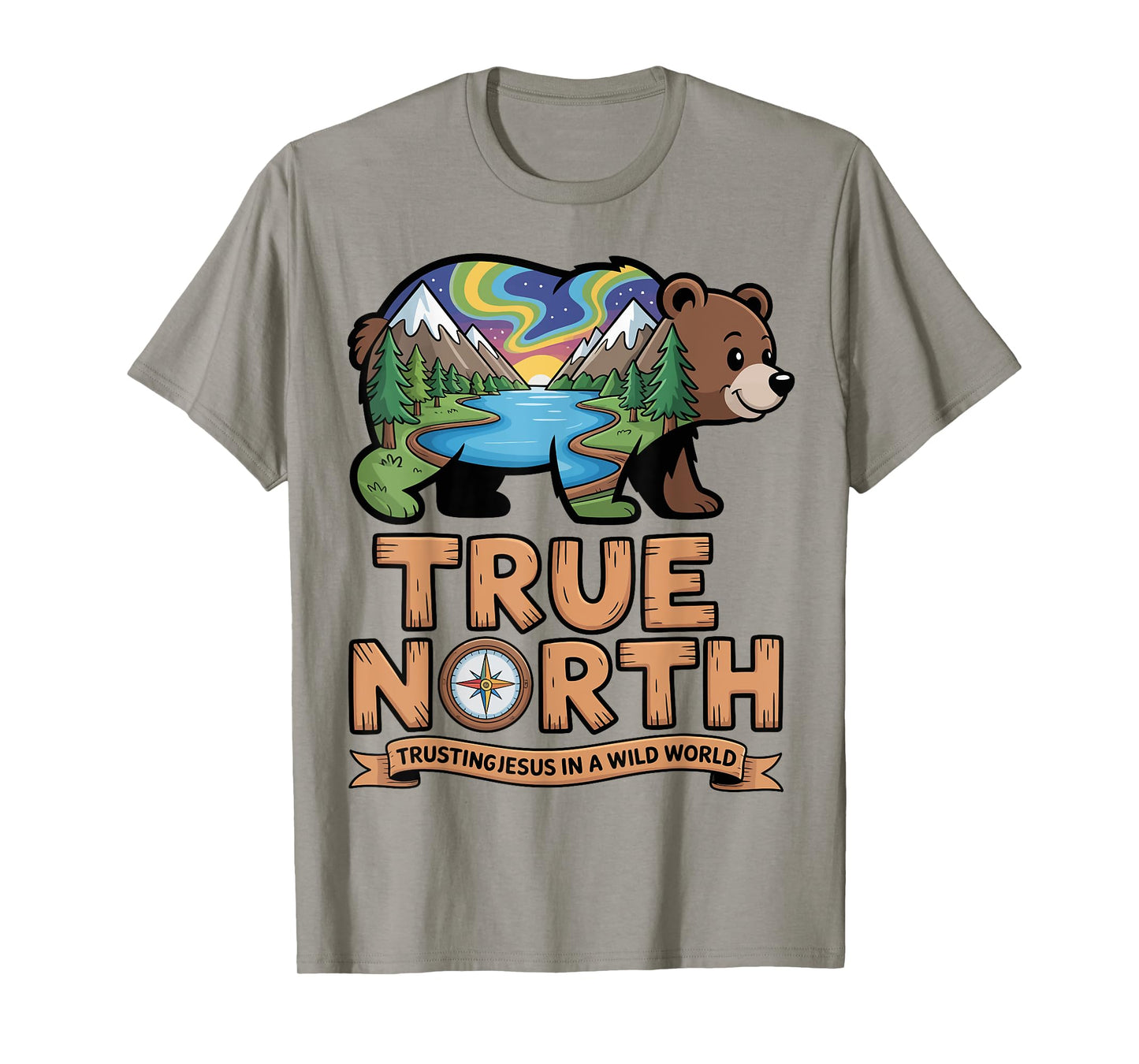 True-North VBS Bear Nature Trusting Jesus Christian Kids T-Shirt