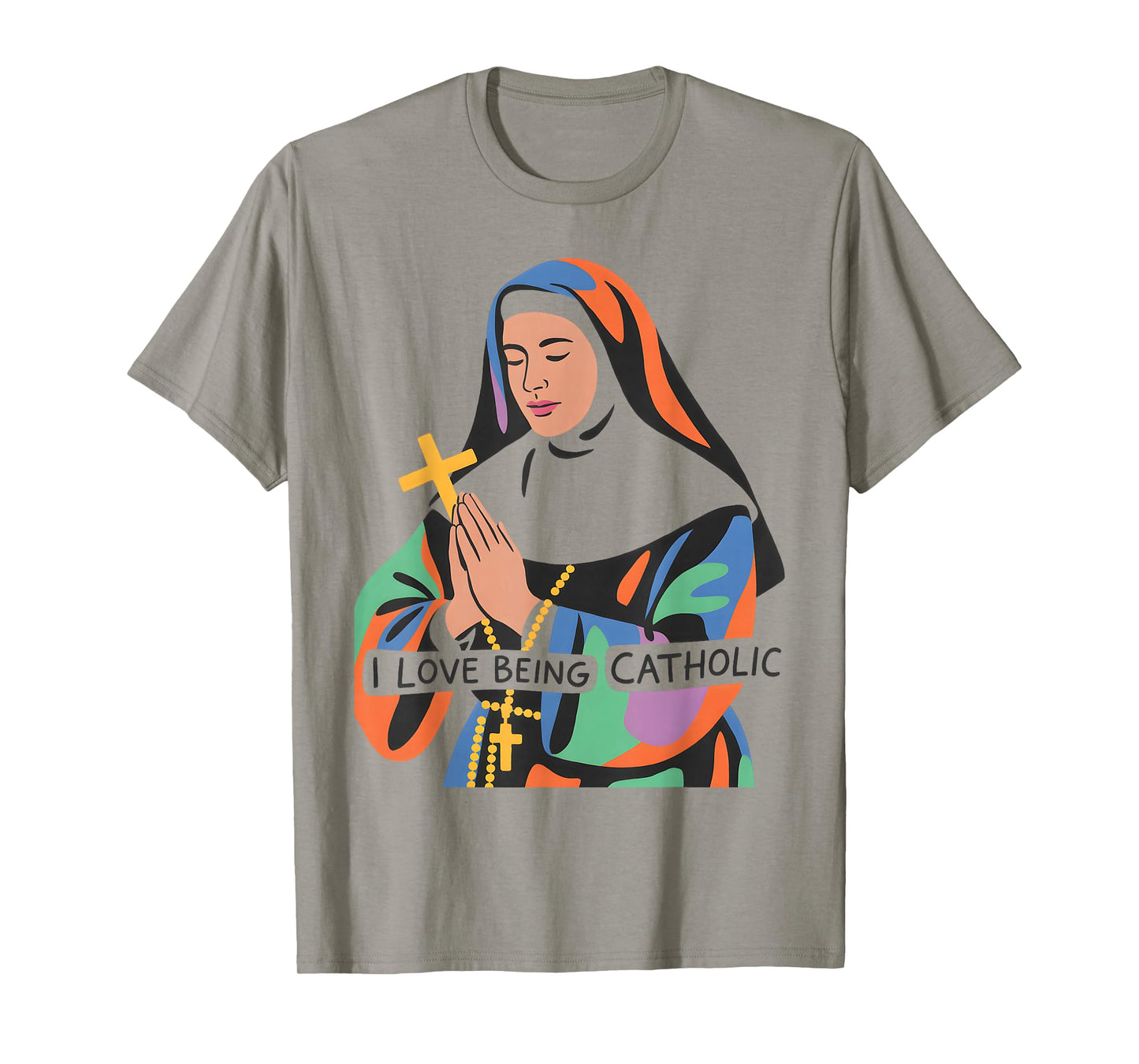 Catholic Faith Prayer Cross Devotion Spiritual Design T-Shirt