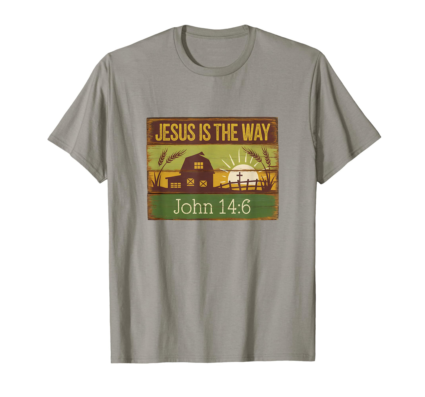 Jesus is The Way Rustic Country Style John 14:6 T-Shirt