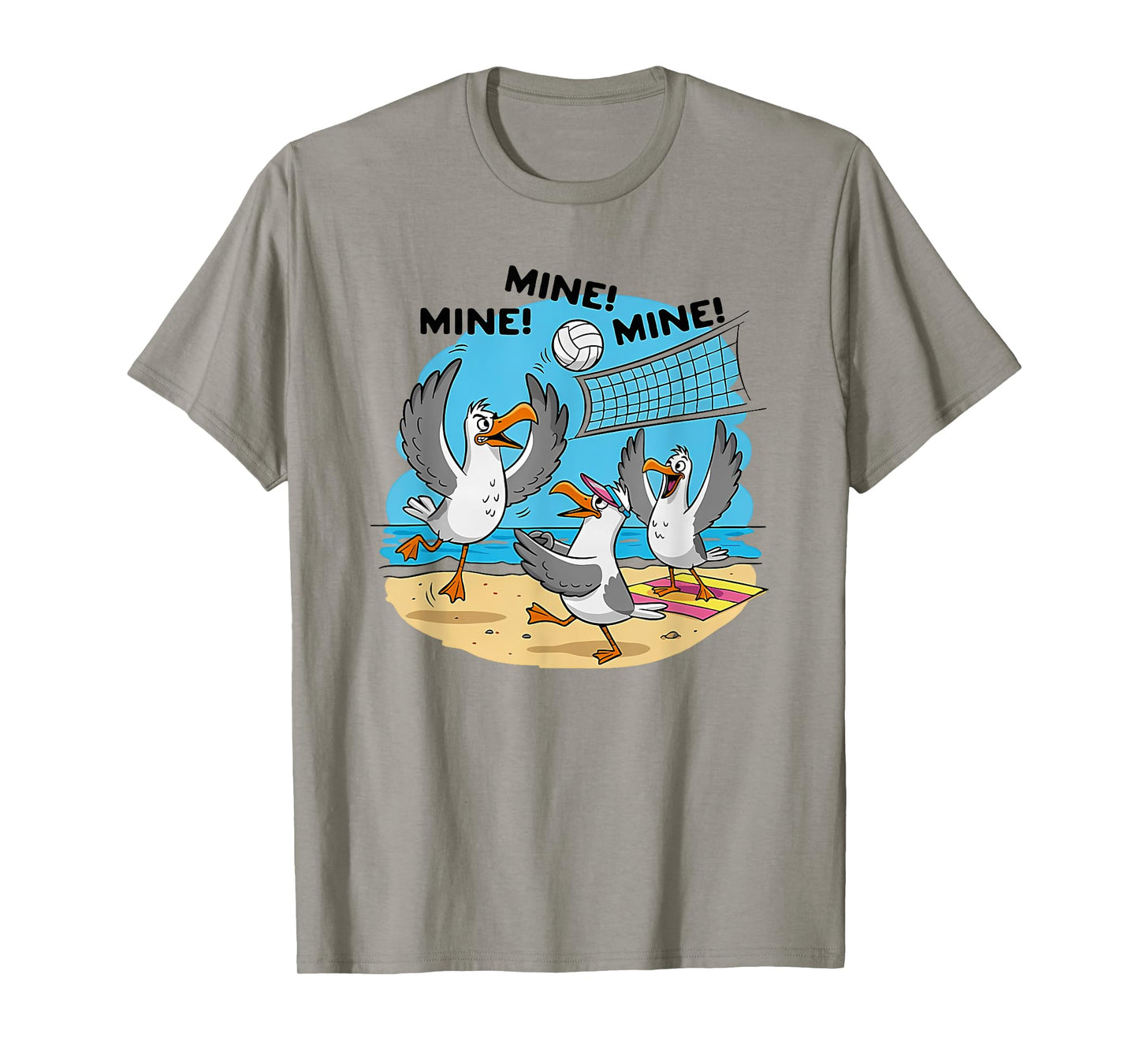 mine seagull volleyball funny T-Shirt