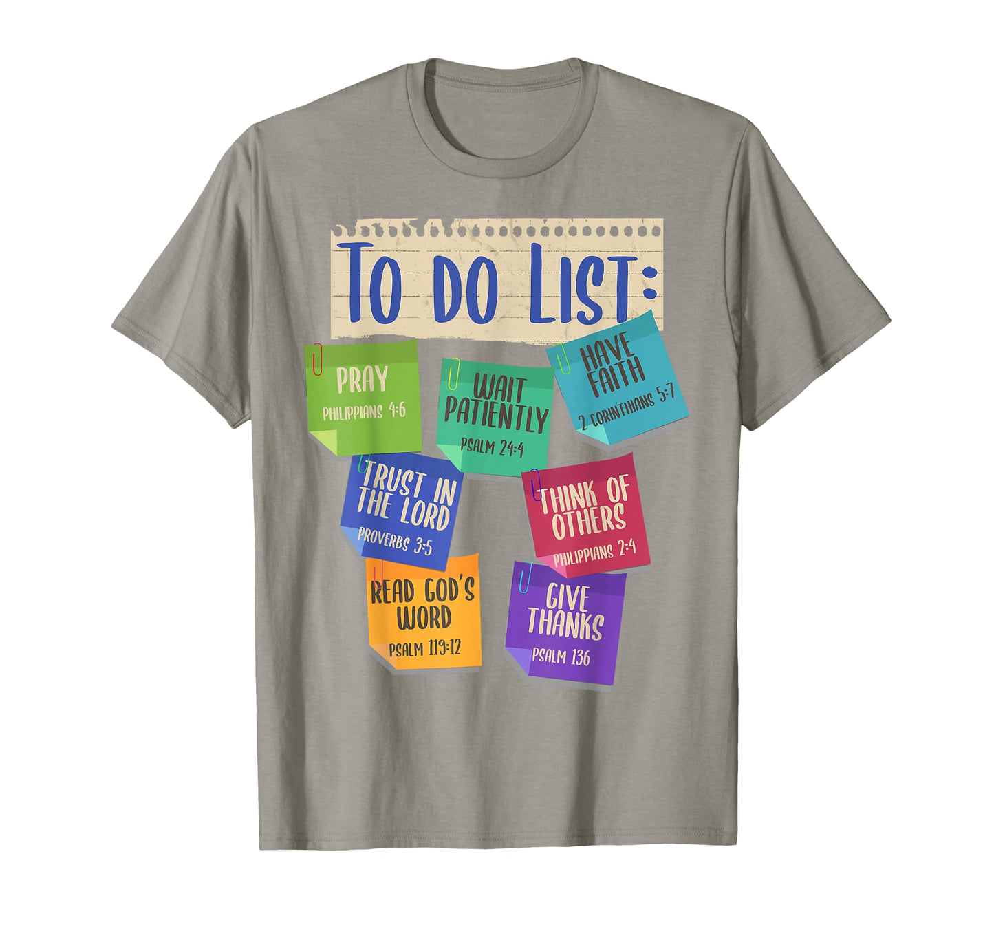 Christian To Do List Faith Bible Verse Religious Christian T-Shirt