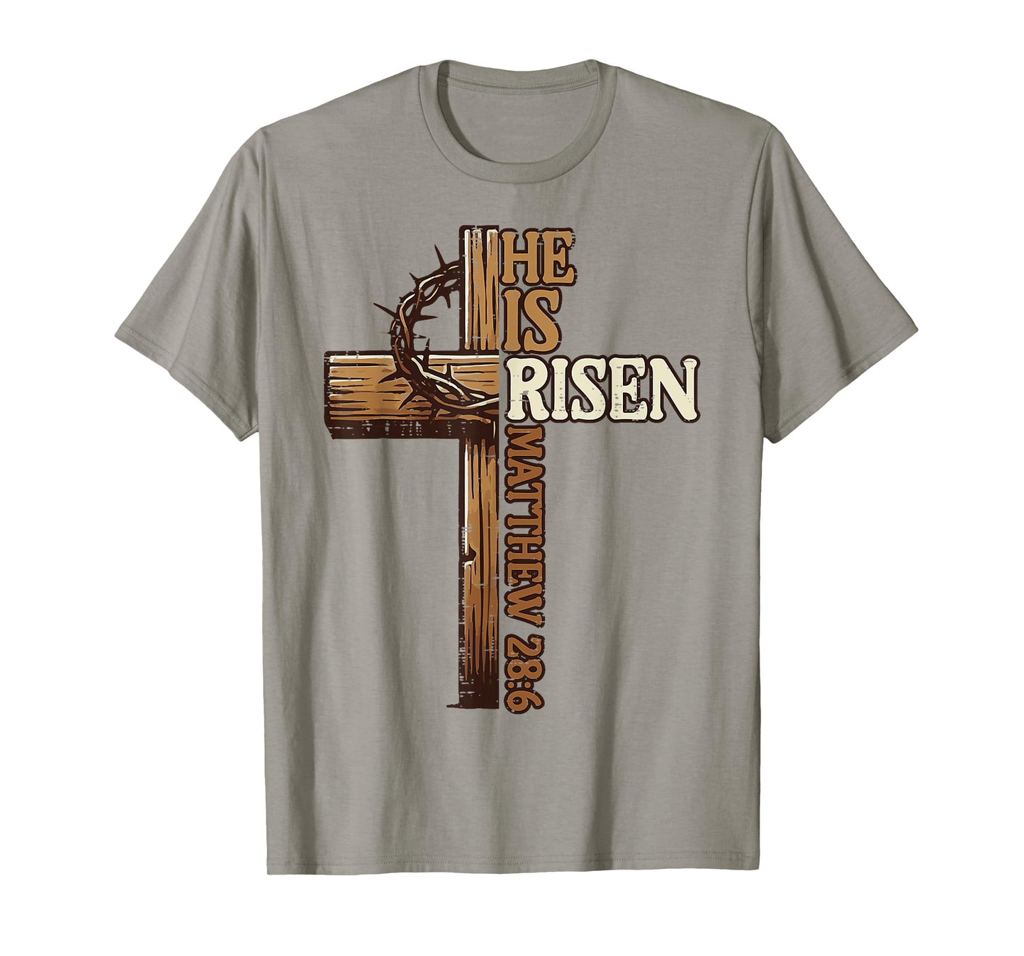 Easter Cross He Is Risen Jesus Christian Men Women Kid Youth T-Shirt