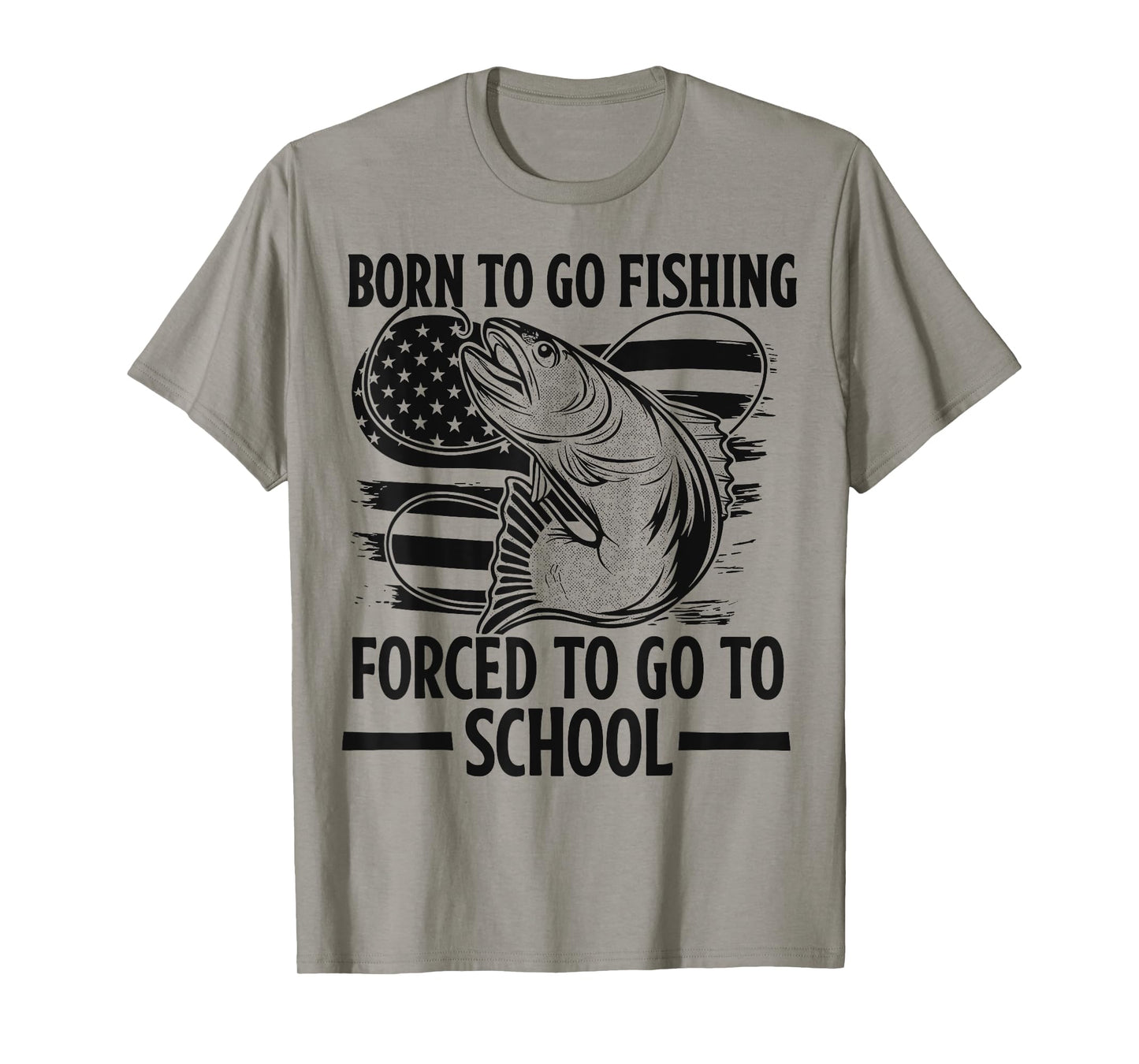 Born to Go Fishing Fish Fisherman Boy Funny Youth Fishing T-Shirt