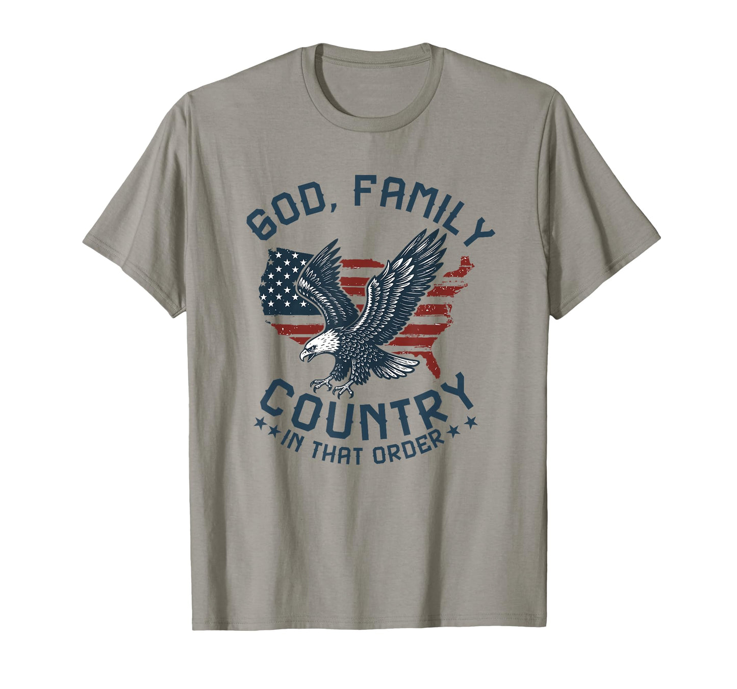 god Family Country in That Order American Flag Patriot USA T-Shirt