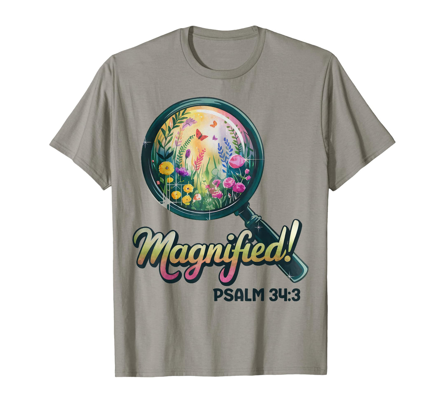 Magnified Psalm 34:3 VBS 2025 Bible School Christian T-Shirt