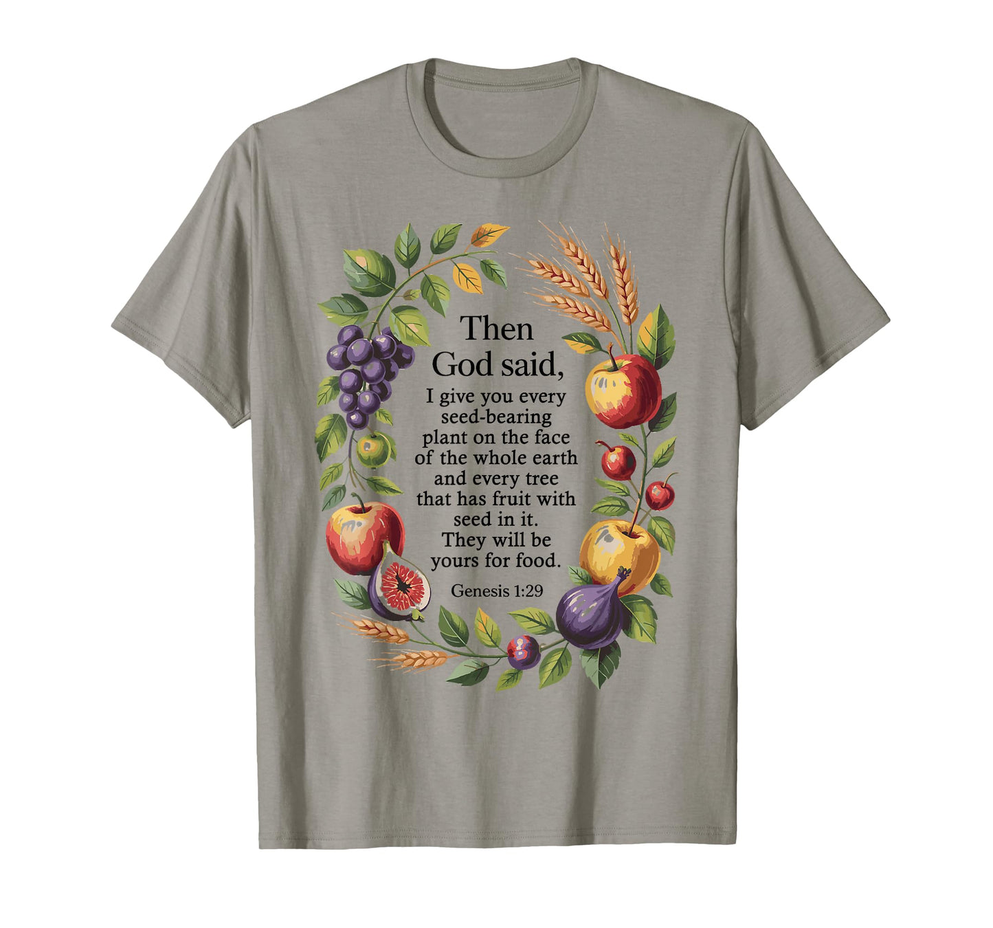 Genesis 1:29 Plant Based Diet Vegan Bible Verse T-Shirt