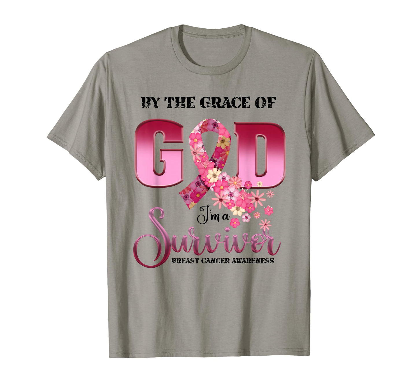 by The Grace of.God I'm A Survivor Breast Cancer Outfit T-Shirt