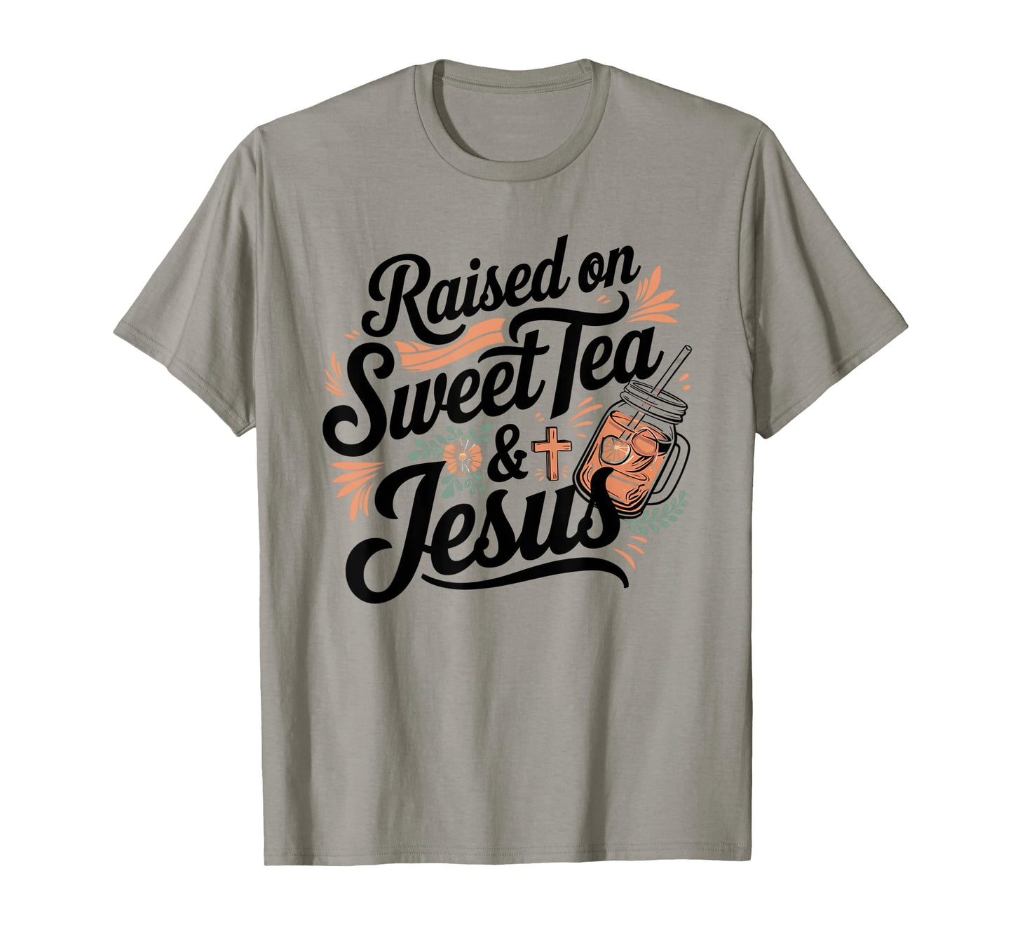 Raised on Sweet Tea and Jesus Vintage Artwork T-Shirt