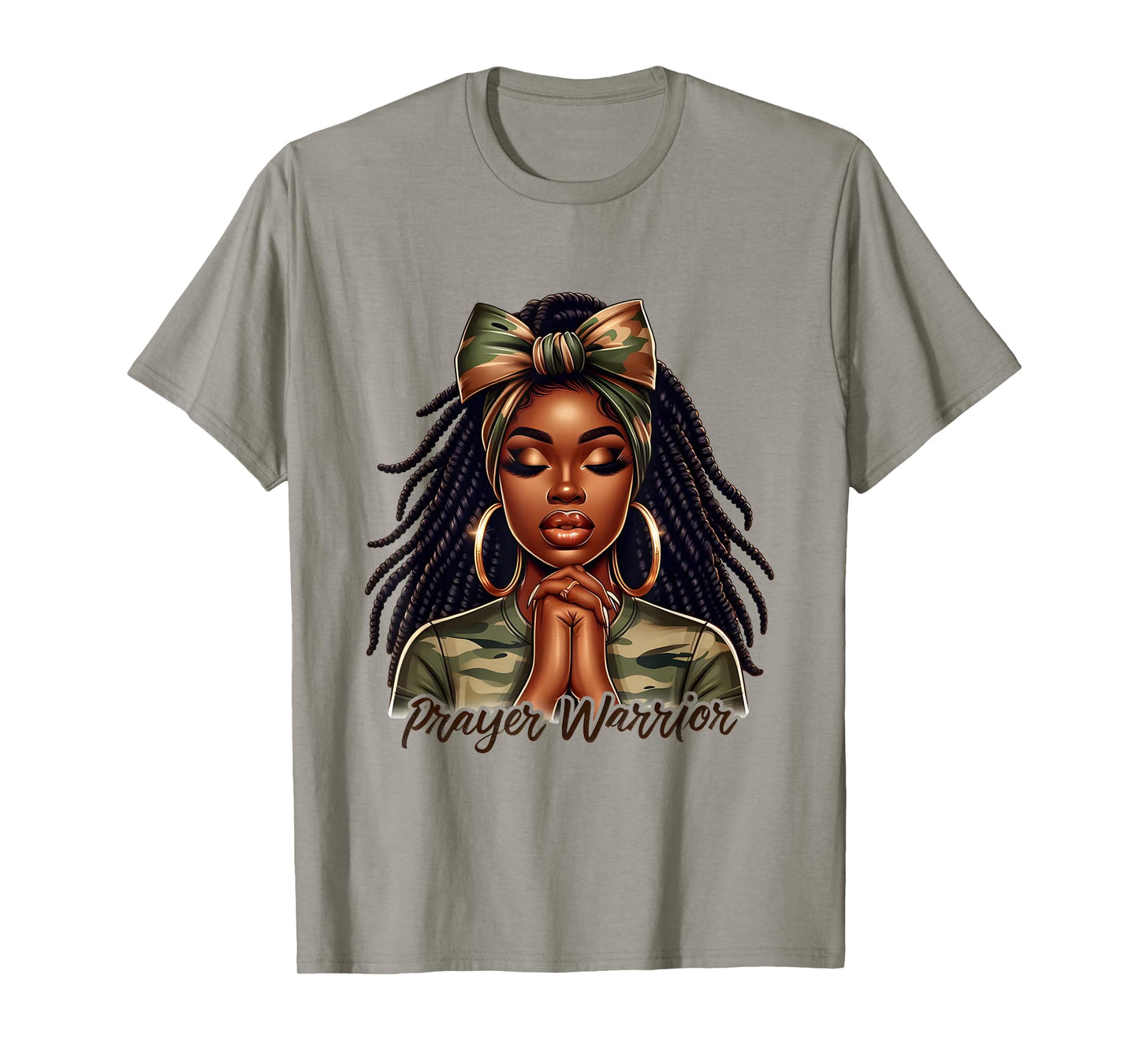 Camo Faith Woman Pray for It Religious Christian Women T-Shirt