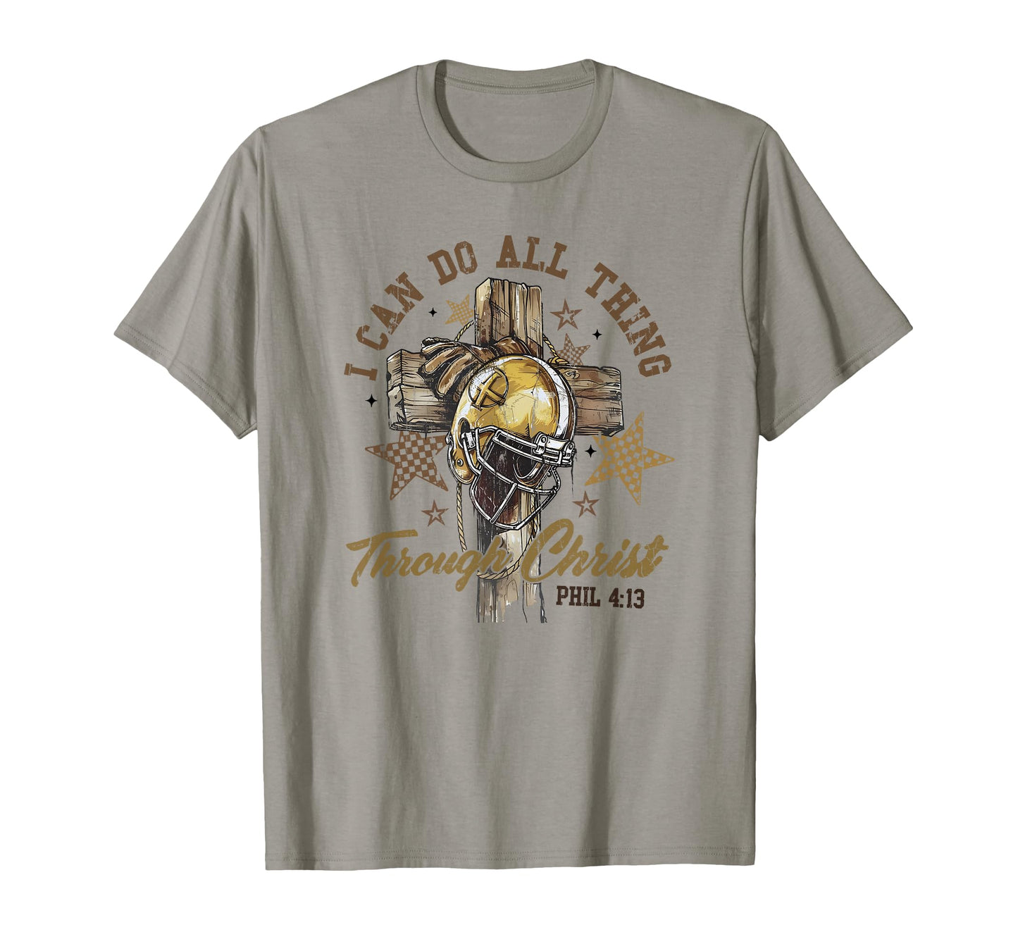 I Can Do All Things Through Christ, Fall Football T-Shirt