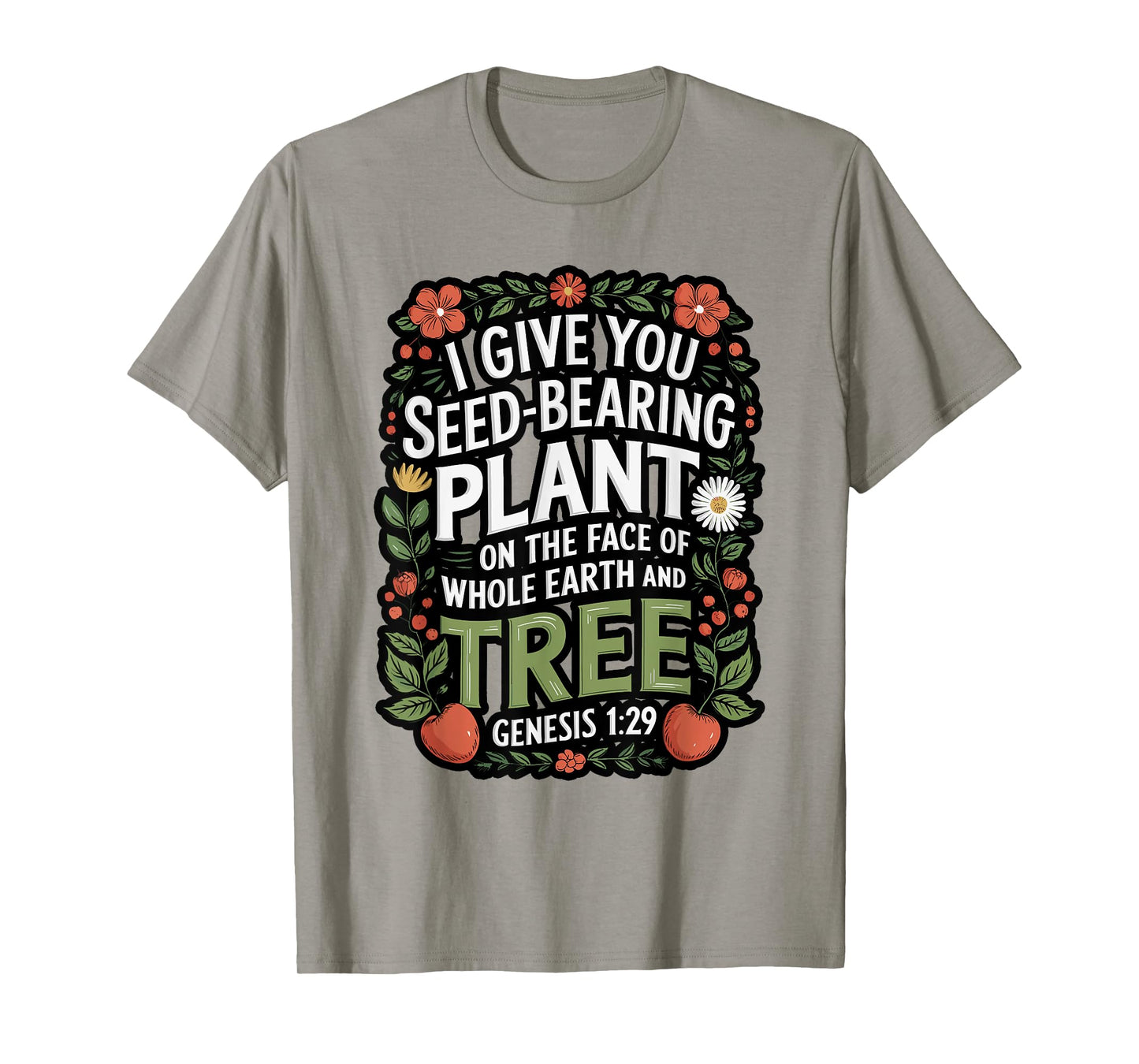 Genesis 1:29 Plant Based Diet Vegan Bible Verse T-Shirt