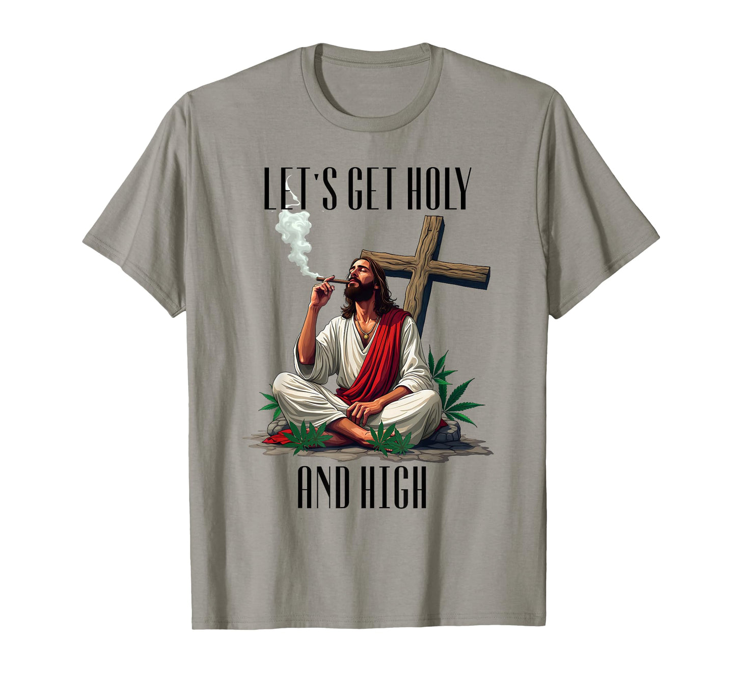 Happy Easter 420 Weed Easter Jesus Marijuana 2025 Funny T-Shirt