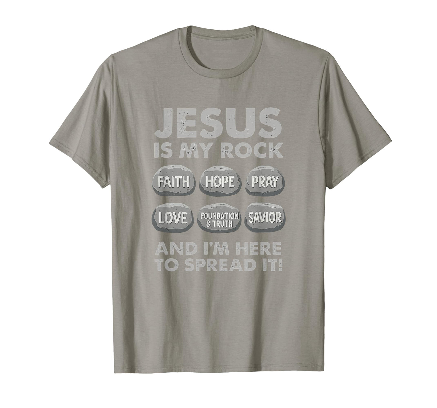Jesus is My Rock Christian Faith Bible Verse Shirt T-Shirt
