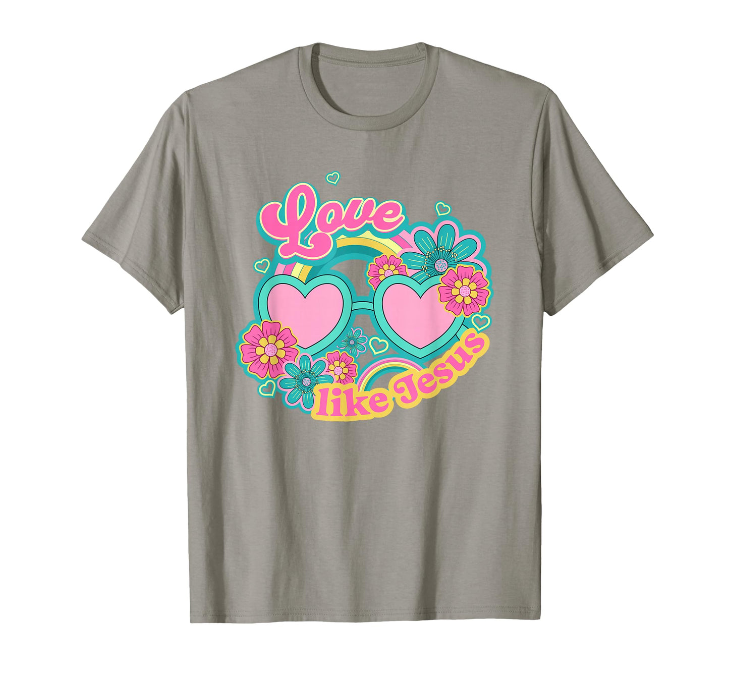 Retro Groovy Christian LOVE LIKE JESUS T-Shirt