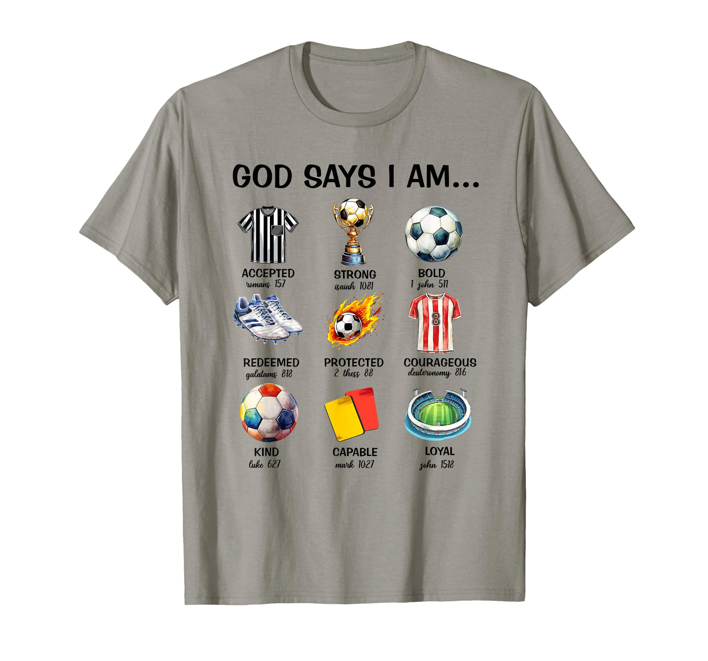 God Says I Am Christian Girls Teens Kids Soccer Tie Dye T-Shirt