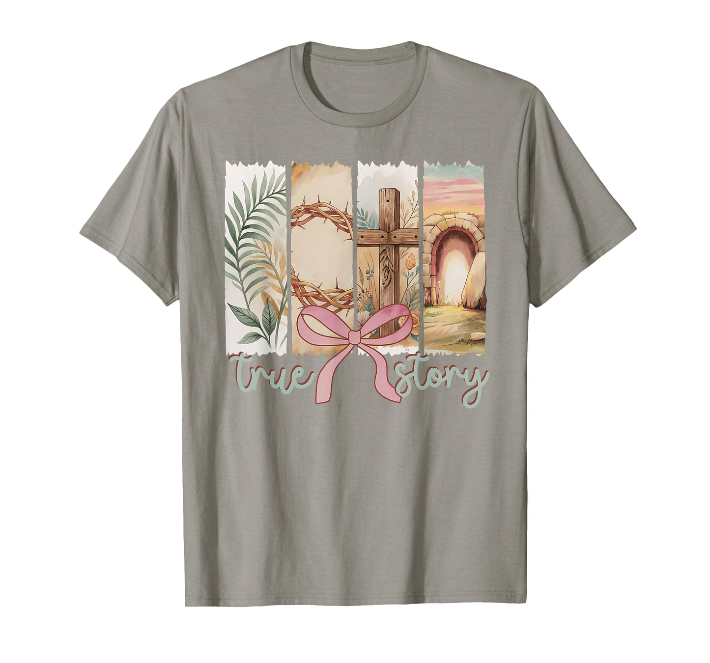 Happy Easter True Story He Is Risen Coquette Floral Spring T-Shirt