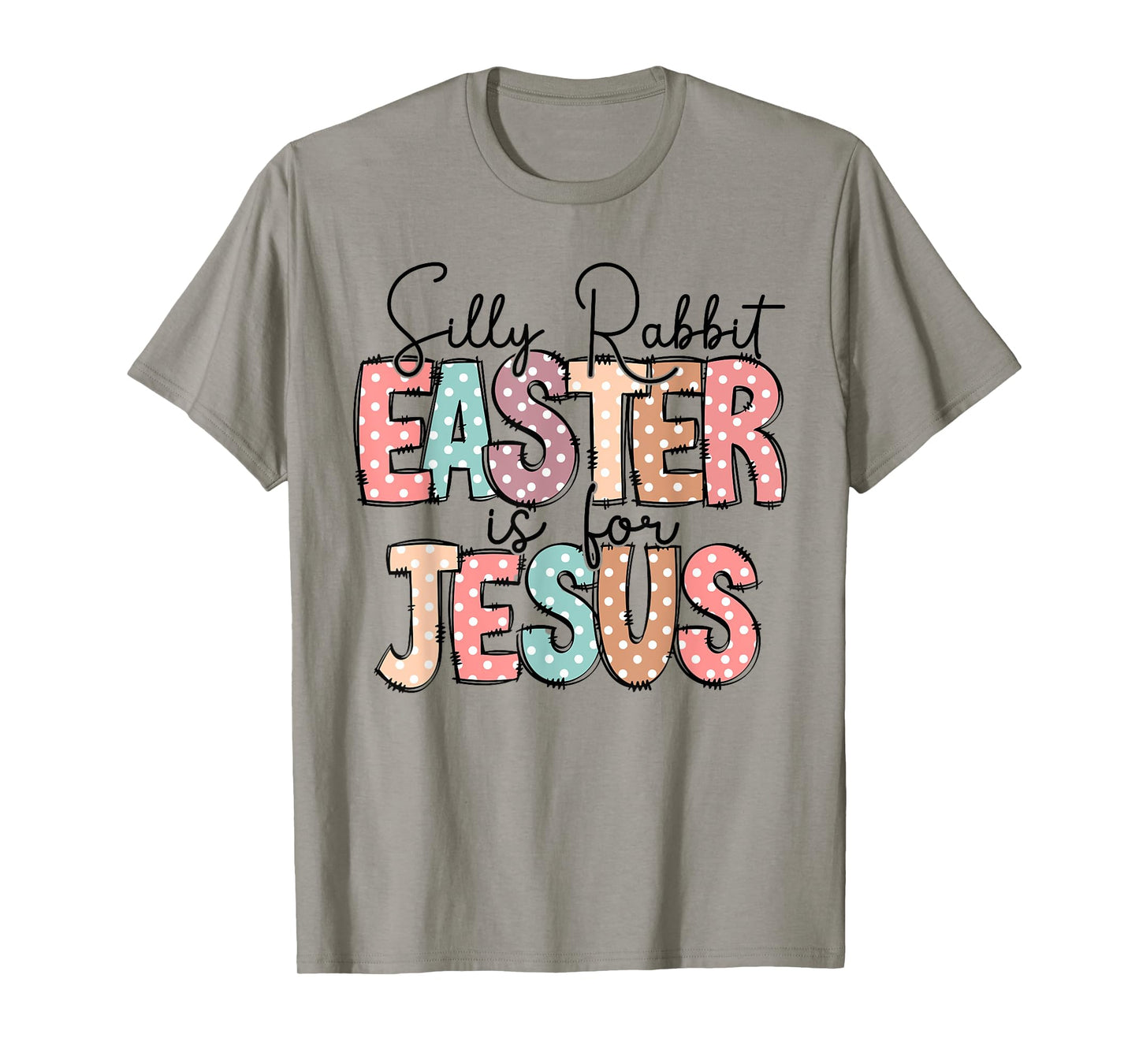 Silly Rabbit Easter Is For Jesus Christian Easter Day Retro T-Shirt
